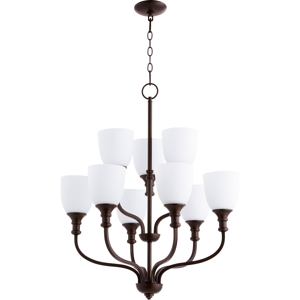 Richmond 9 Light 26 inch Oiled Bronze Chandelier Ceiling Light