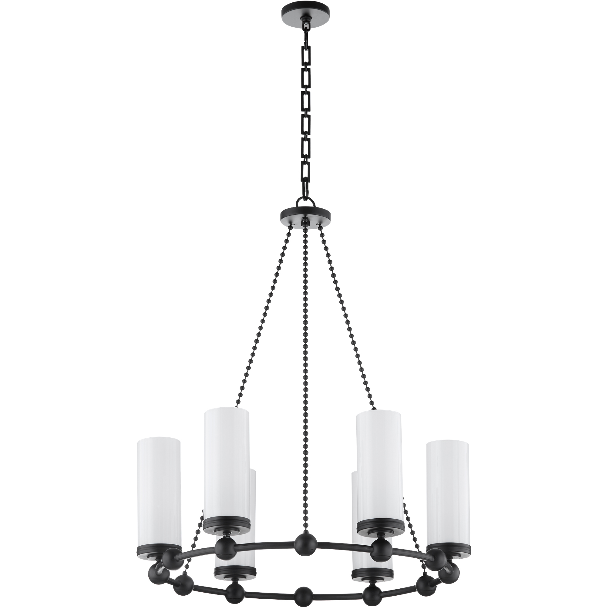 Lee Boulevard 6 Light 30 inch Matte Black Chandelier Ceiling Light