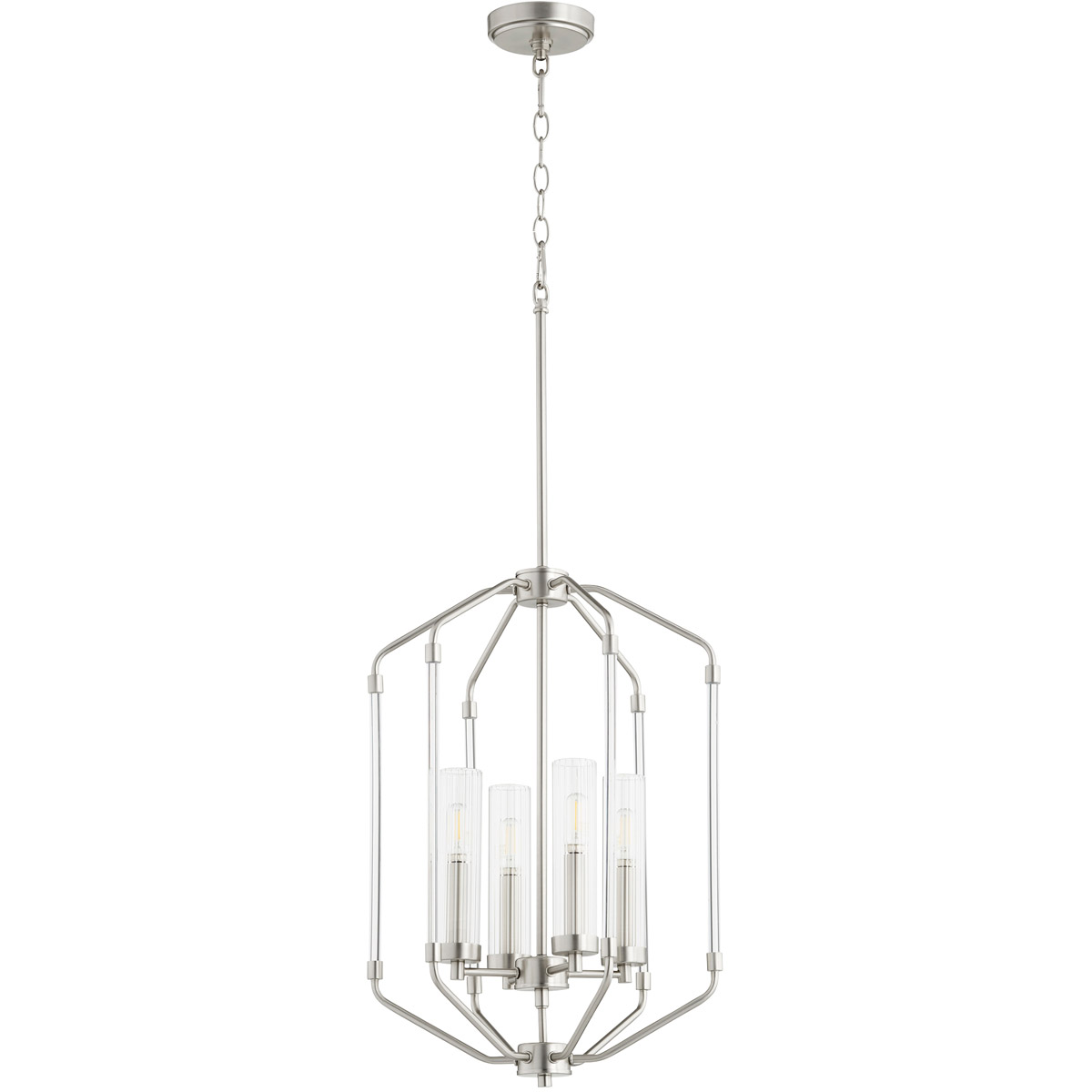 Citadel 4 Light 16 inch Satin Nickel Mini Chandelier Ceiling Light