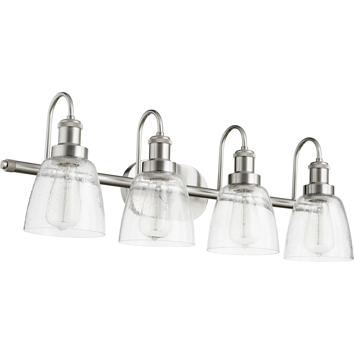 Fort Worth 4 Light 30.25 inch Satin Nickel Vanity Light Wall Light