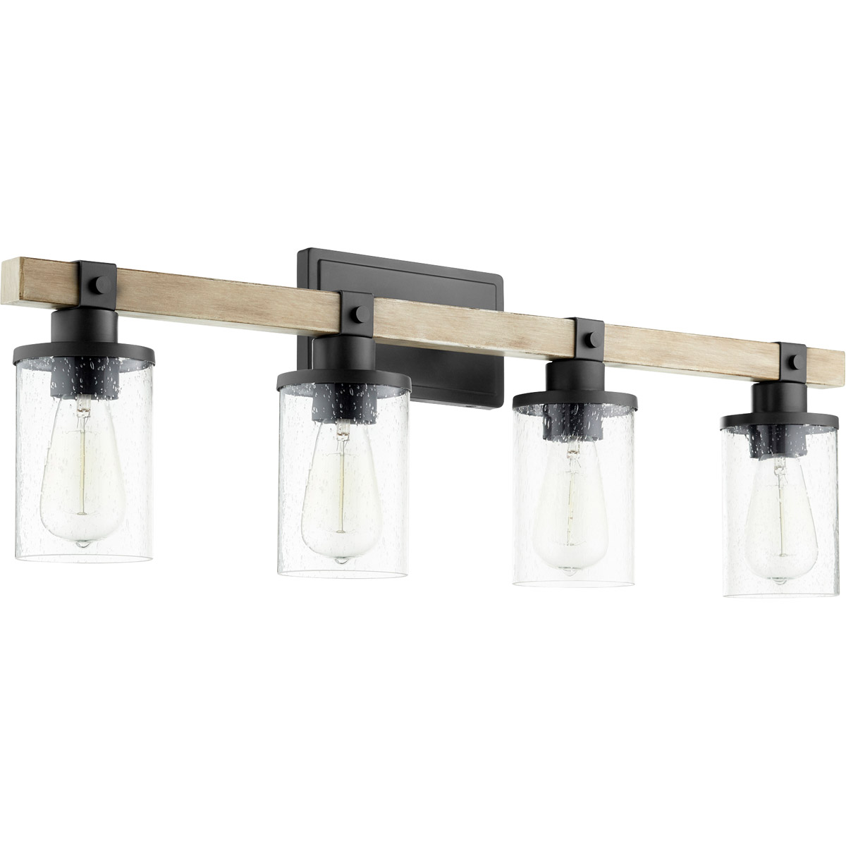 Alpine 4 Light 32.5 inch Noir with Driftwood Vanity Light Wall Light