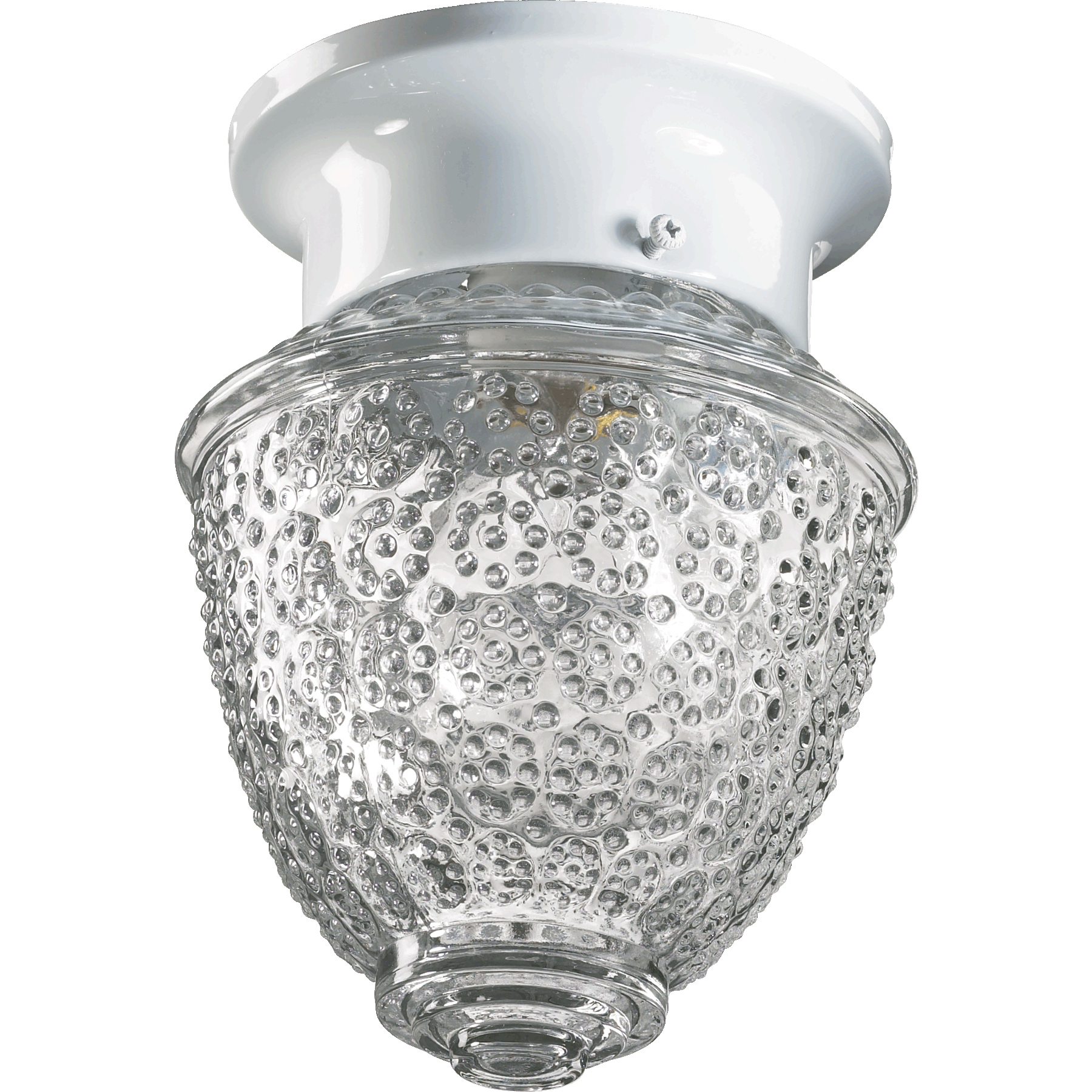 Acorn 1 Light 5.25 inch White Flush Mount Ceiling Light
