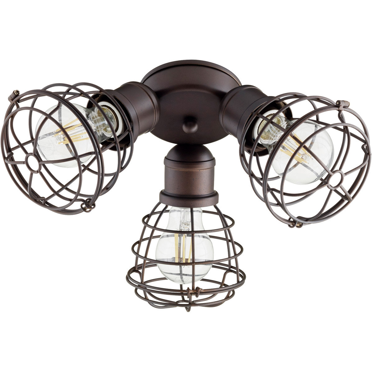 Fort Worth LED Oiled Bronze Patio Fan Light Kit