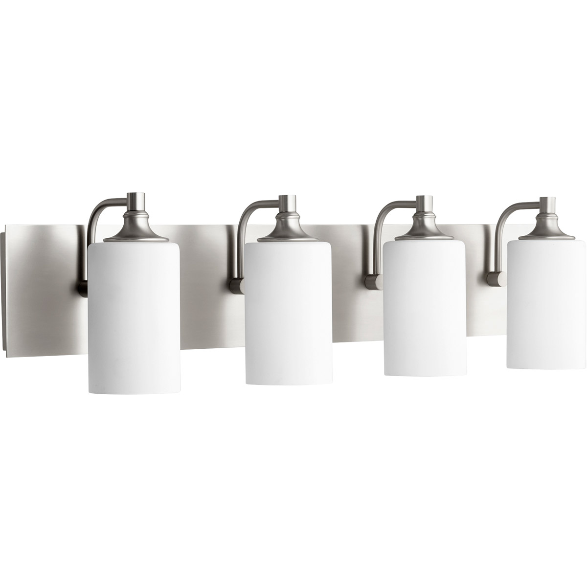 Celeste 4 Light 32.75 inch Satin Nickel Vanity Light Wall Light, Satin Opal