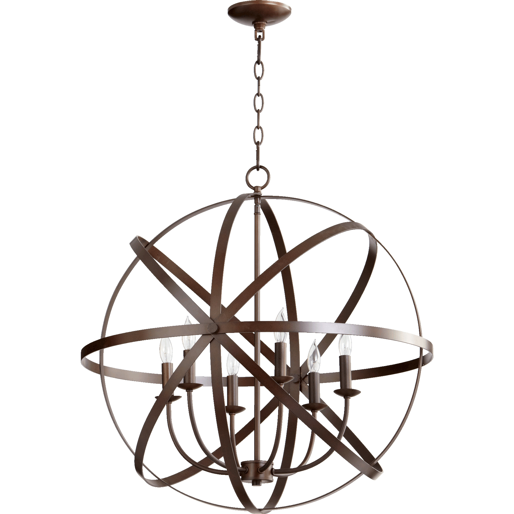 Celeste 6 Light 25.5 inch Oiled Bronze Chandelier Ceiling Light
