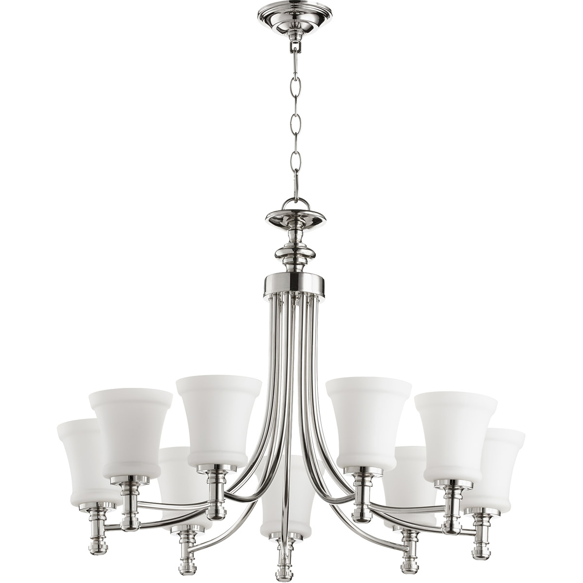 Rossington 9 Light 31 inch Polished Nickel Chandelier Ceiling Light
