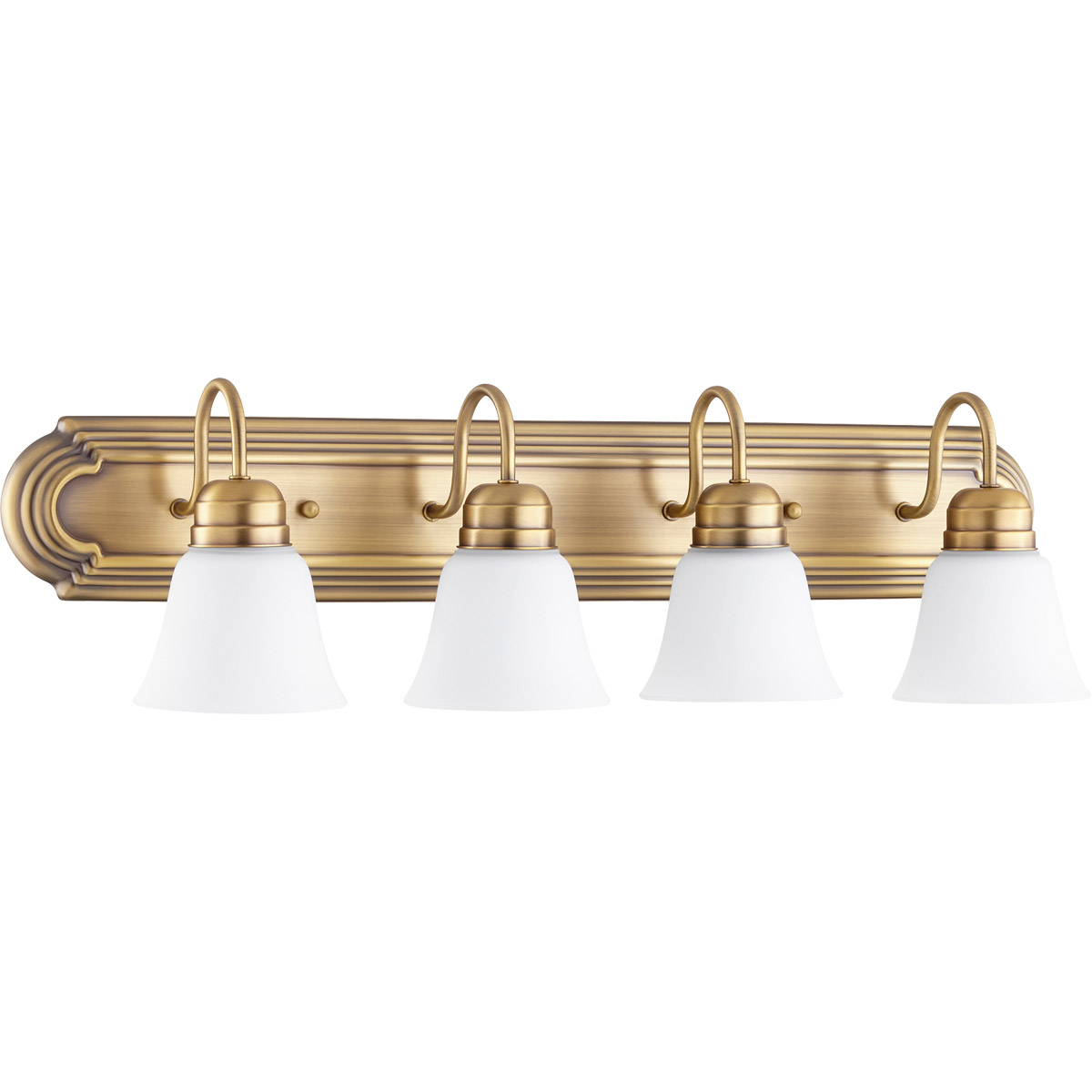 Signature 4 Light 30 inch Aged Brass Vanity Light Wall Light