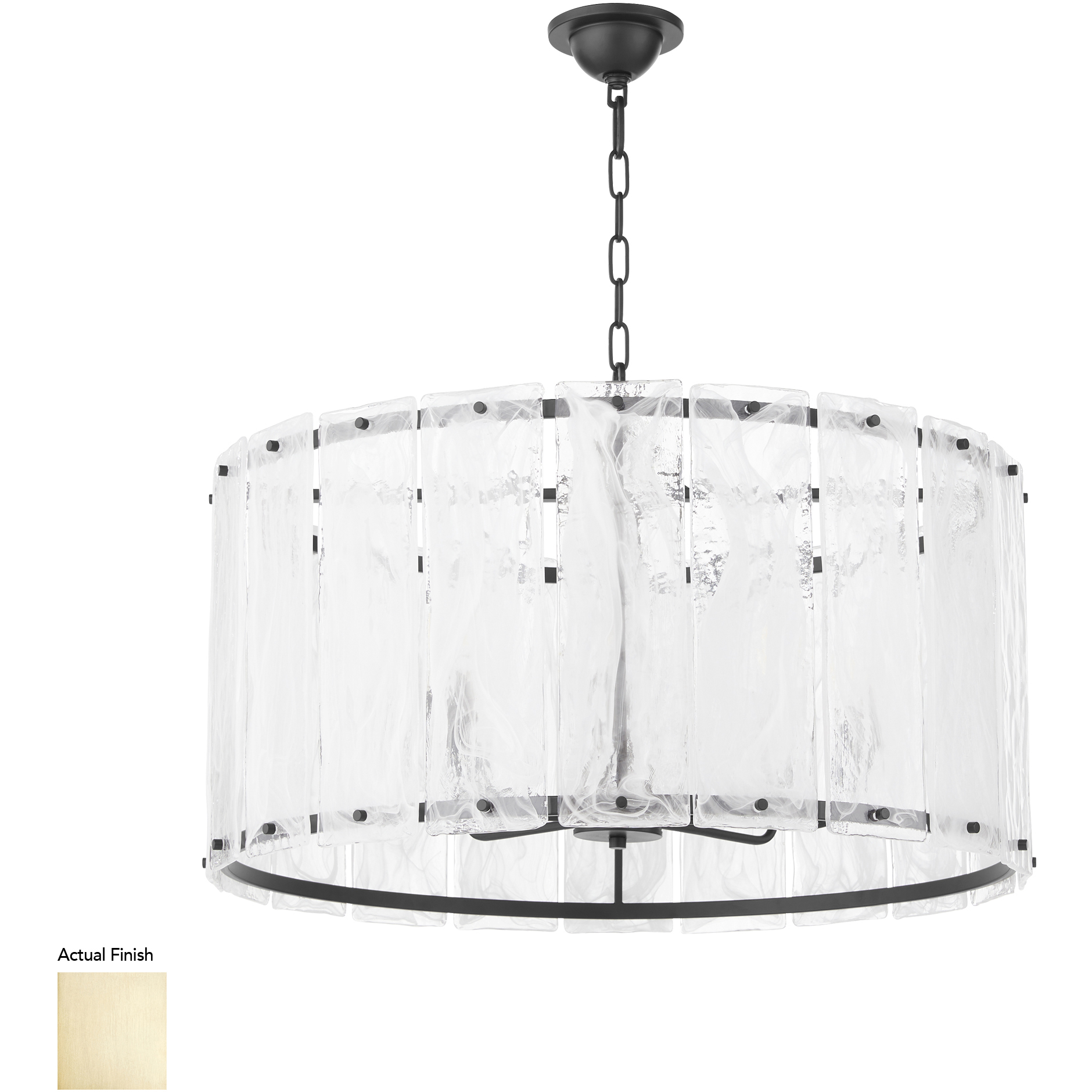 Prestige 8 Light 30 inch Aged Brass Pendant Ceiling Light