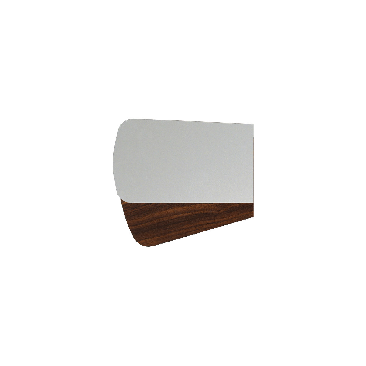 Fort Worth Satin Nickel/Walnut 24.5 inch Set of 5 Fan Blades, Set of 5