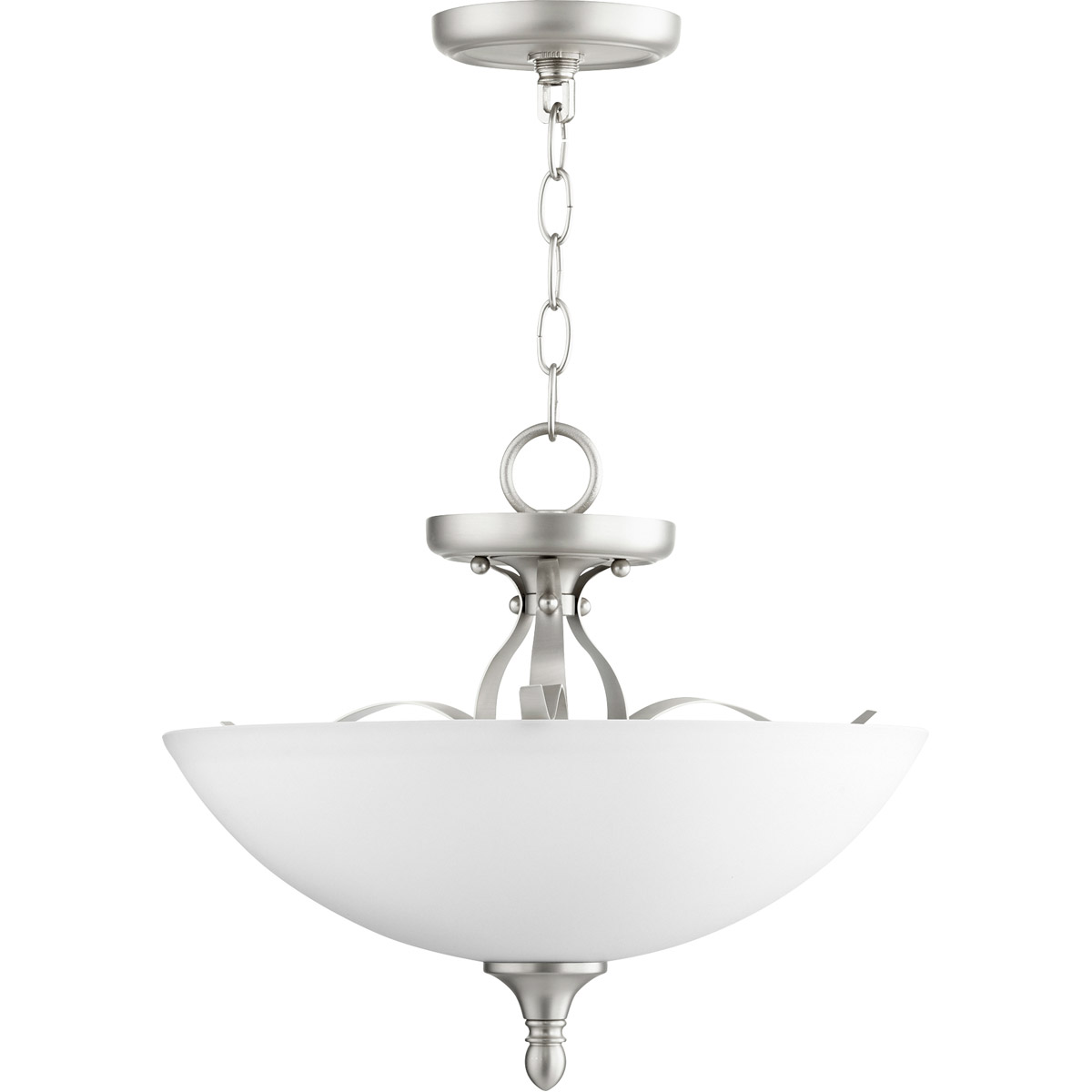 Jardin 3 Light 15 inch Satin Nickel Dual Mount Pendant Ceiling Light