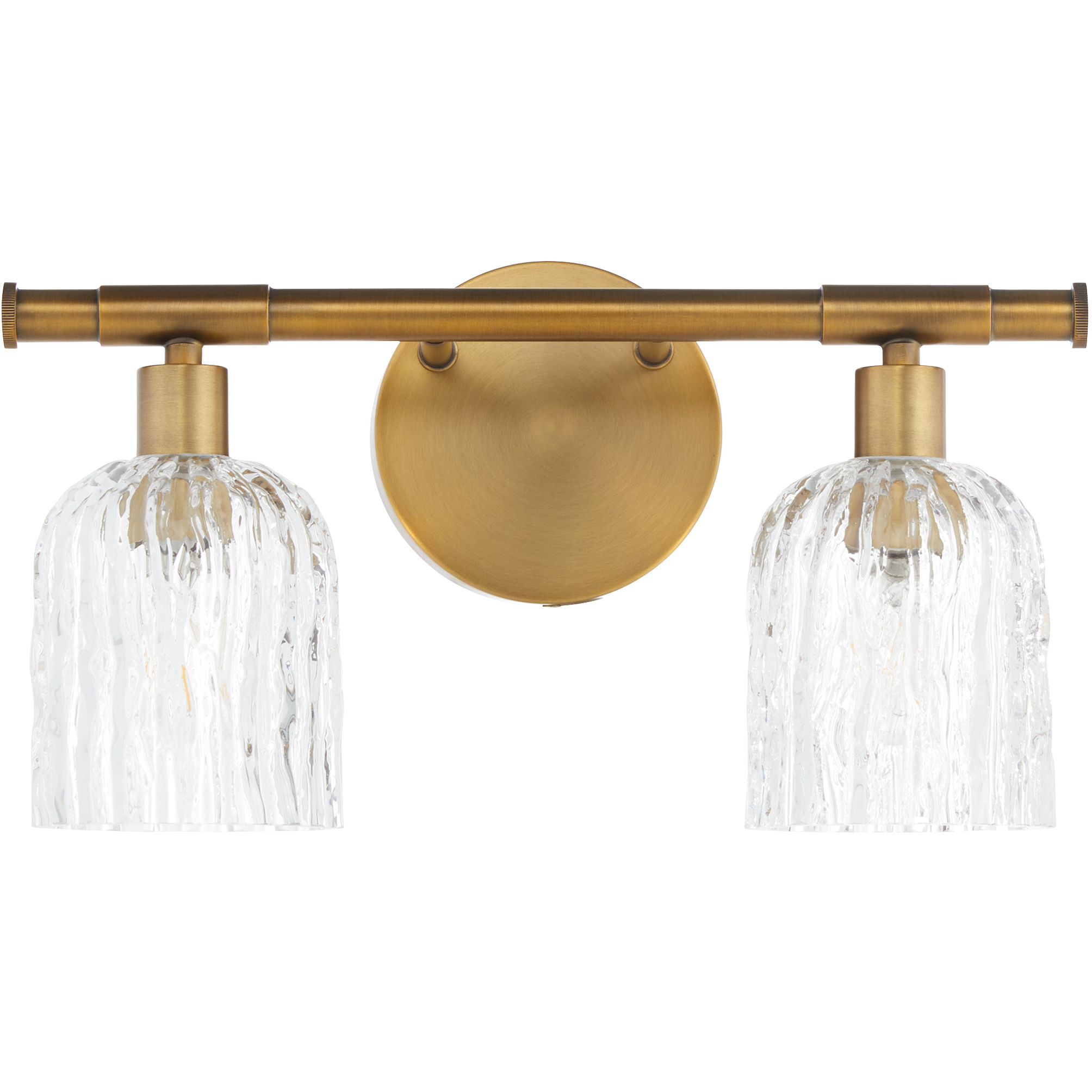 Meriam 2 Light 15.25 inch Brushed Brass Wall Mount Wall Light