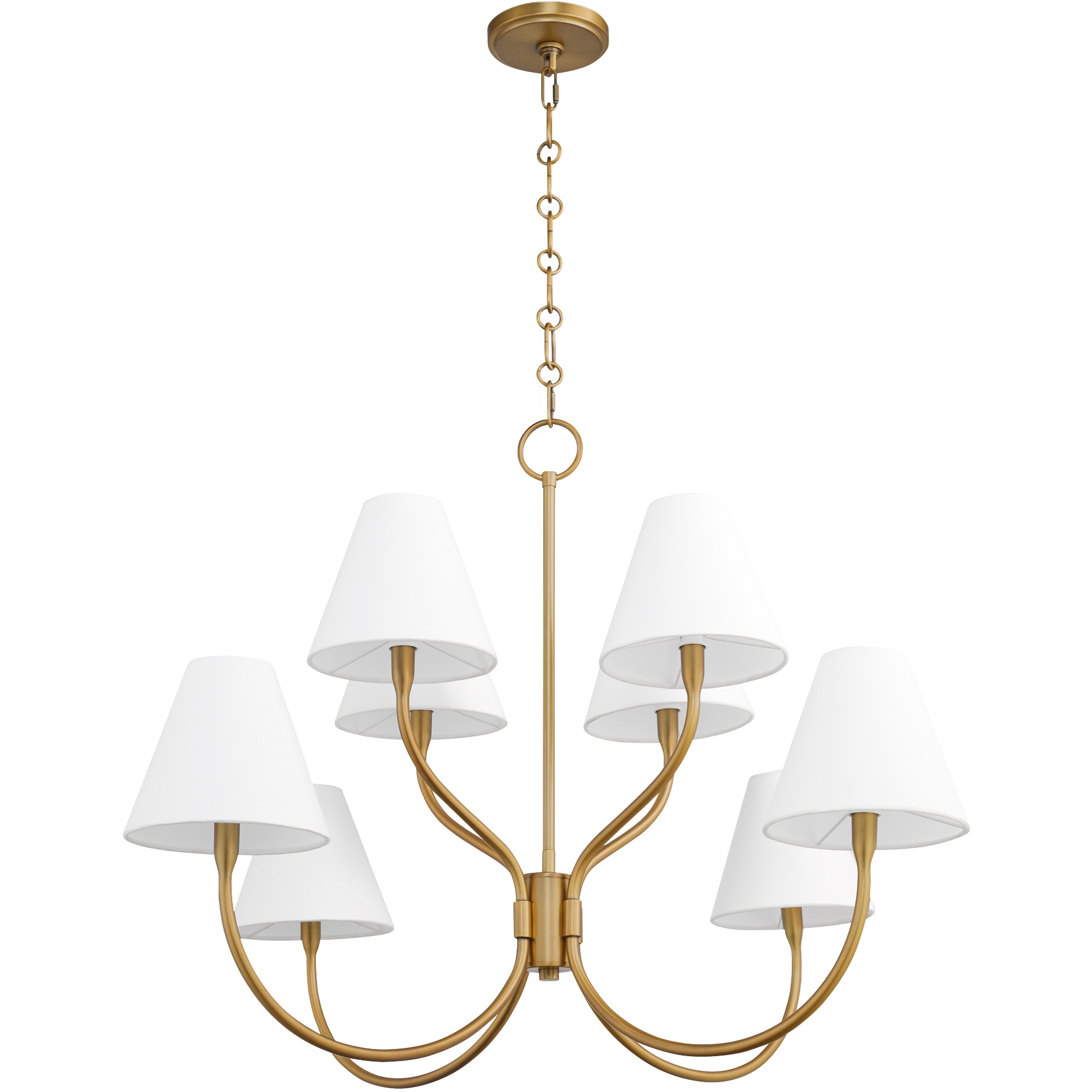 Sophia 4 Light 37 inch Brushed Brass Chandelier Ceiling Light