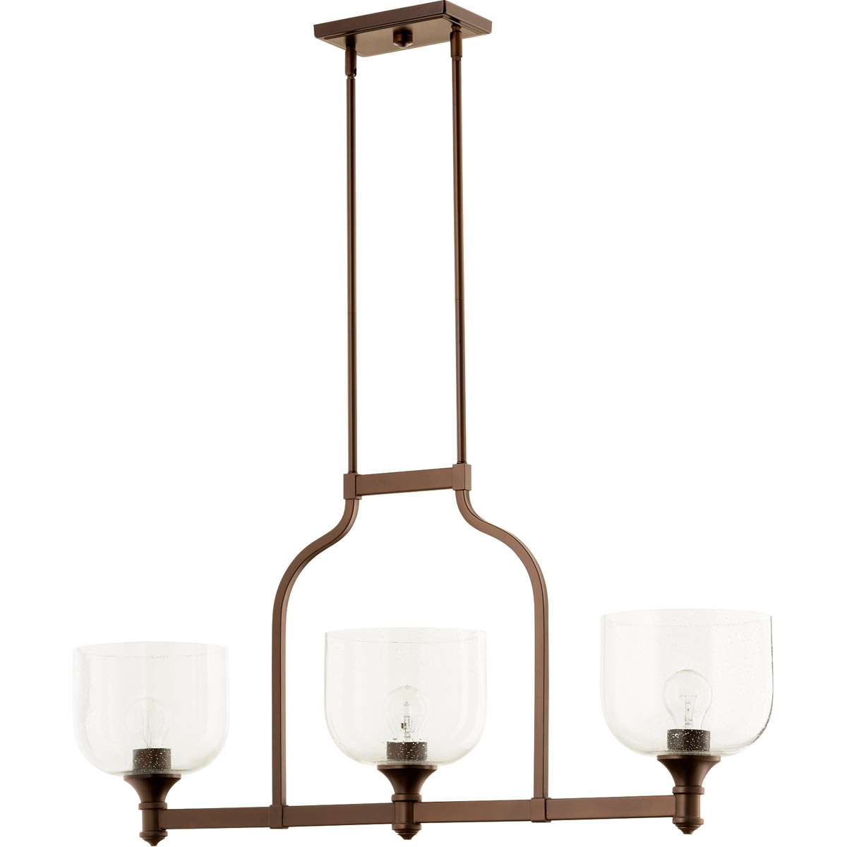 Richmond 3 Light 38 inch Oiled Bronze Island Light Ceiling Light