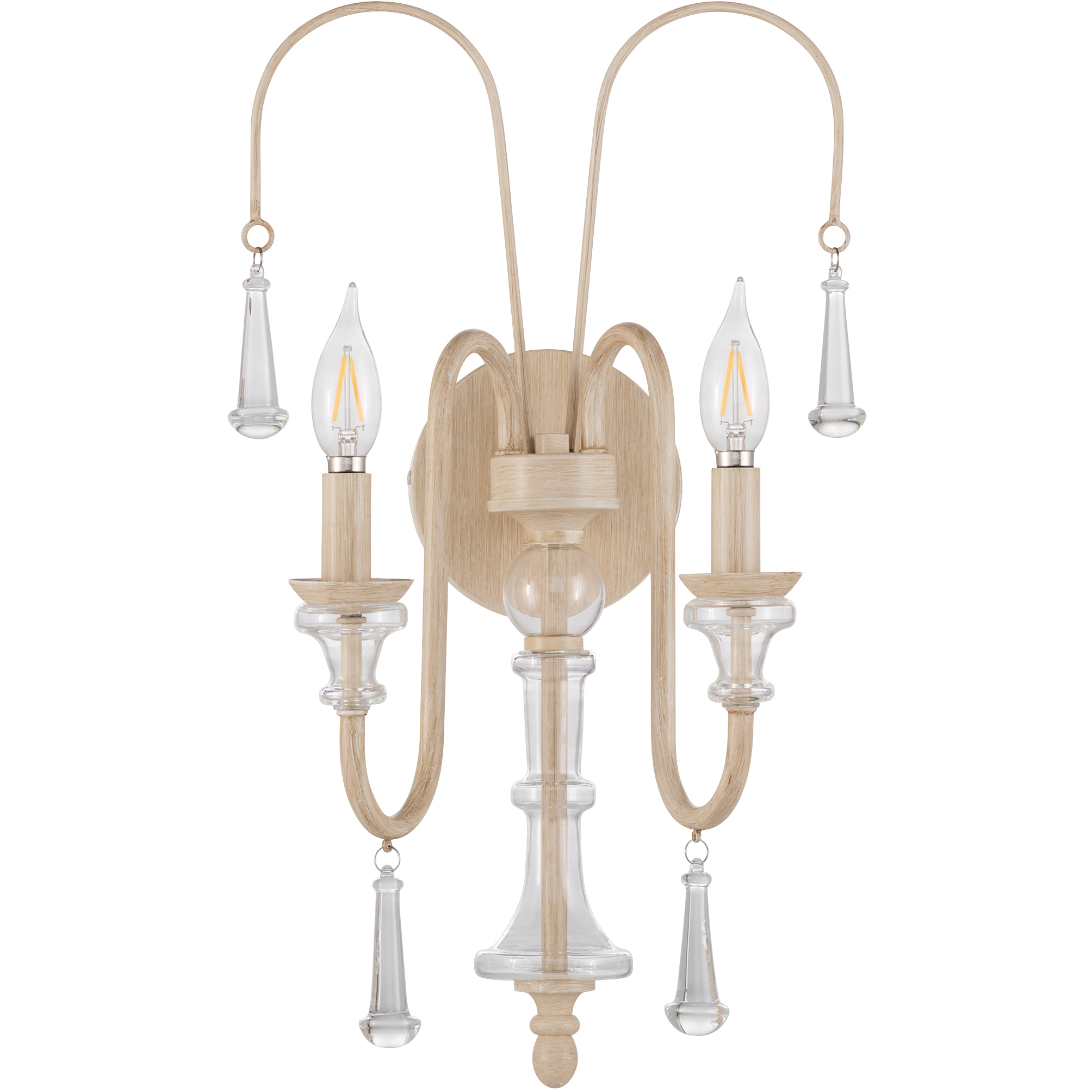 Clasica 2 Light 12.5 inch Washed Oak Sconce Wall Light