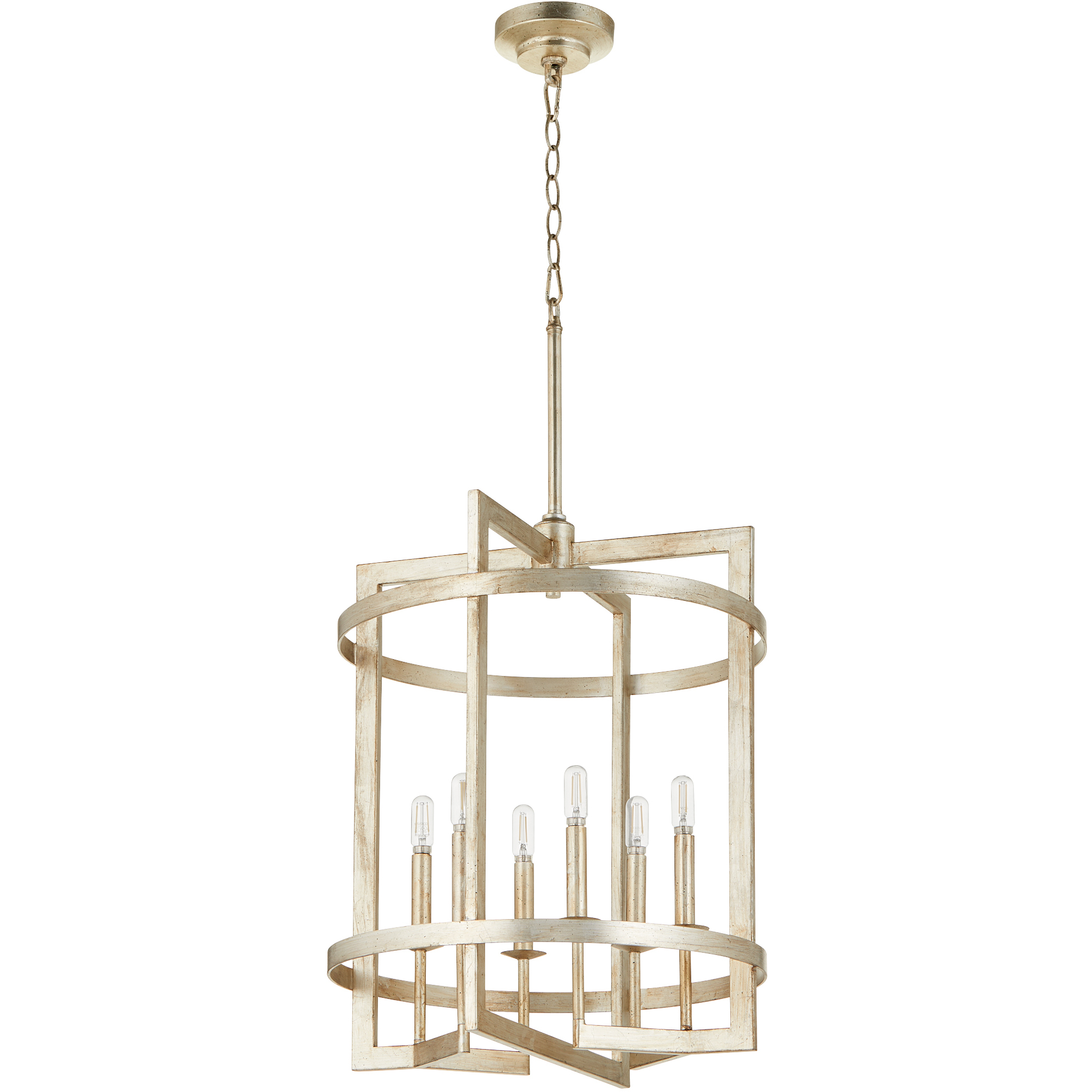 Merrick 6 Light Aged Silver Leaf Entry Ceiling Light