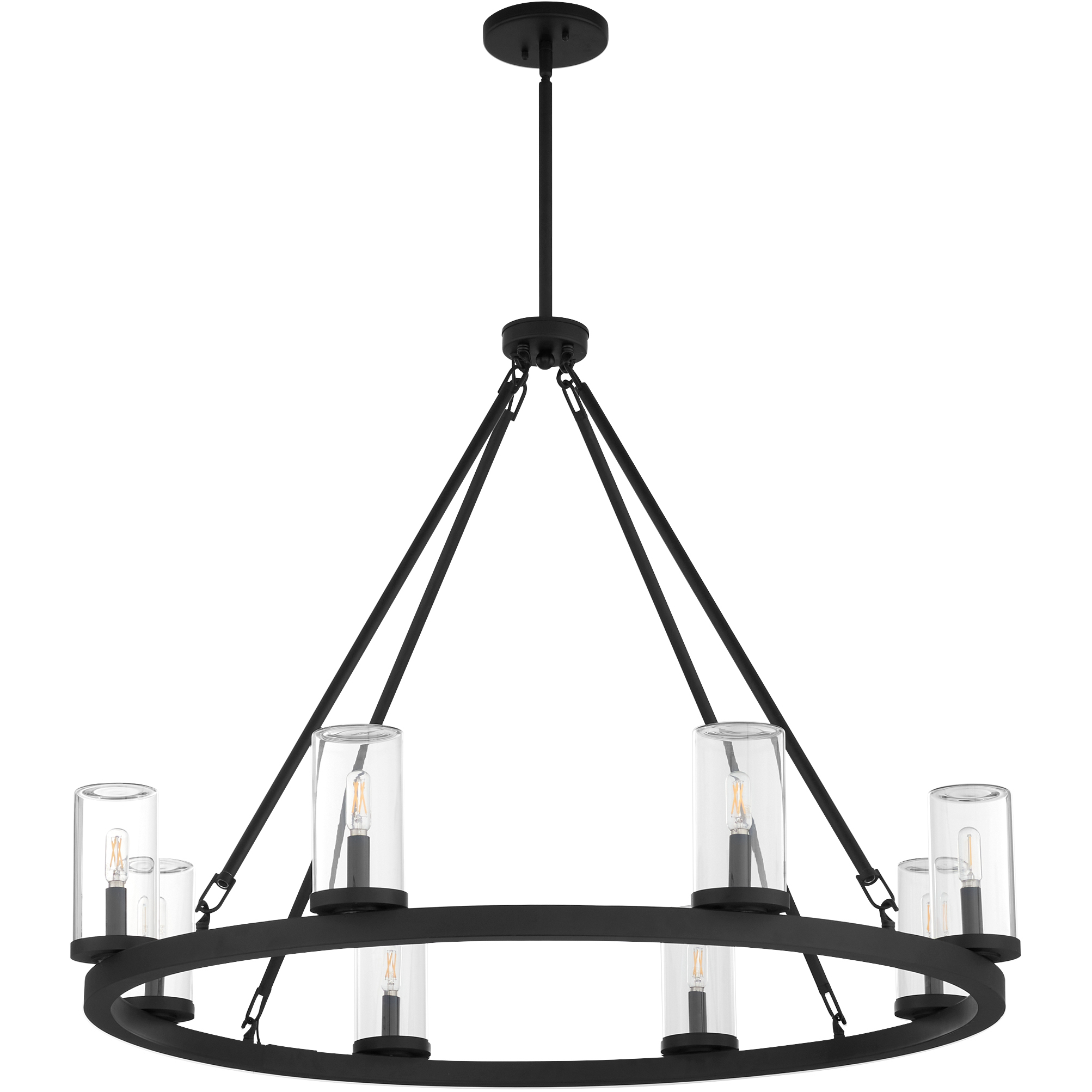 Circle chandelier black cheap