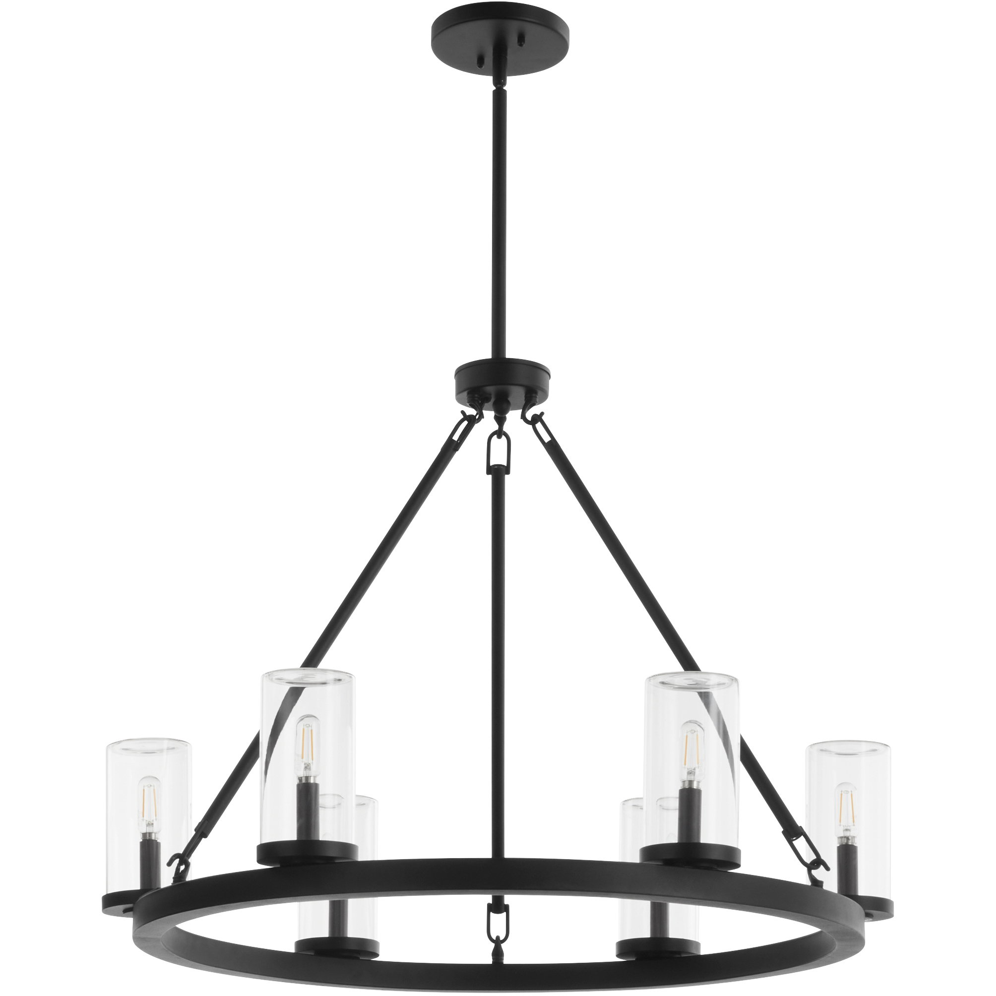 6 light chandelier black cheap