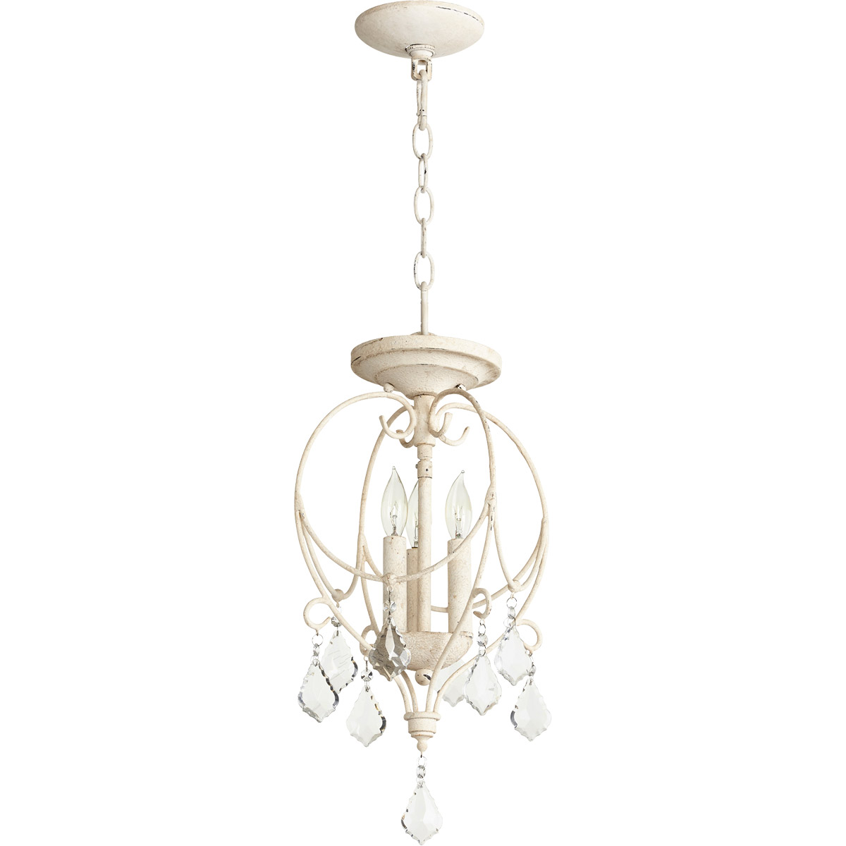 Ariel 3 Light 10.5 inch Persian White Dual Mount Ceiling Light