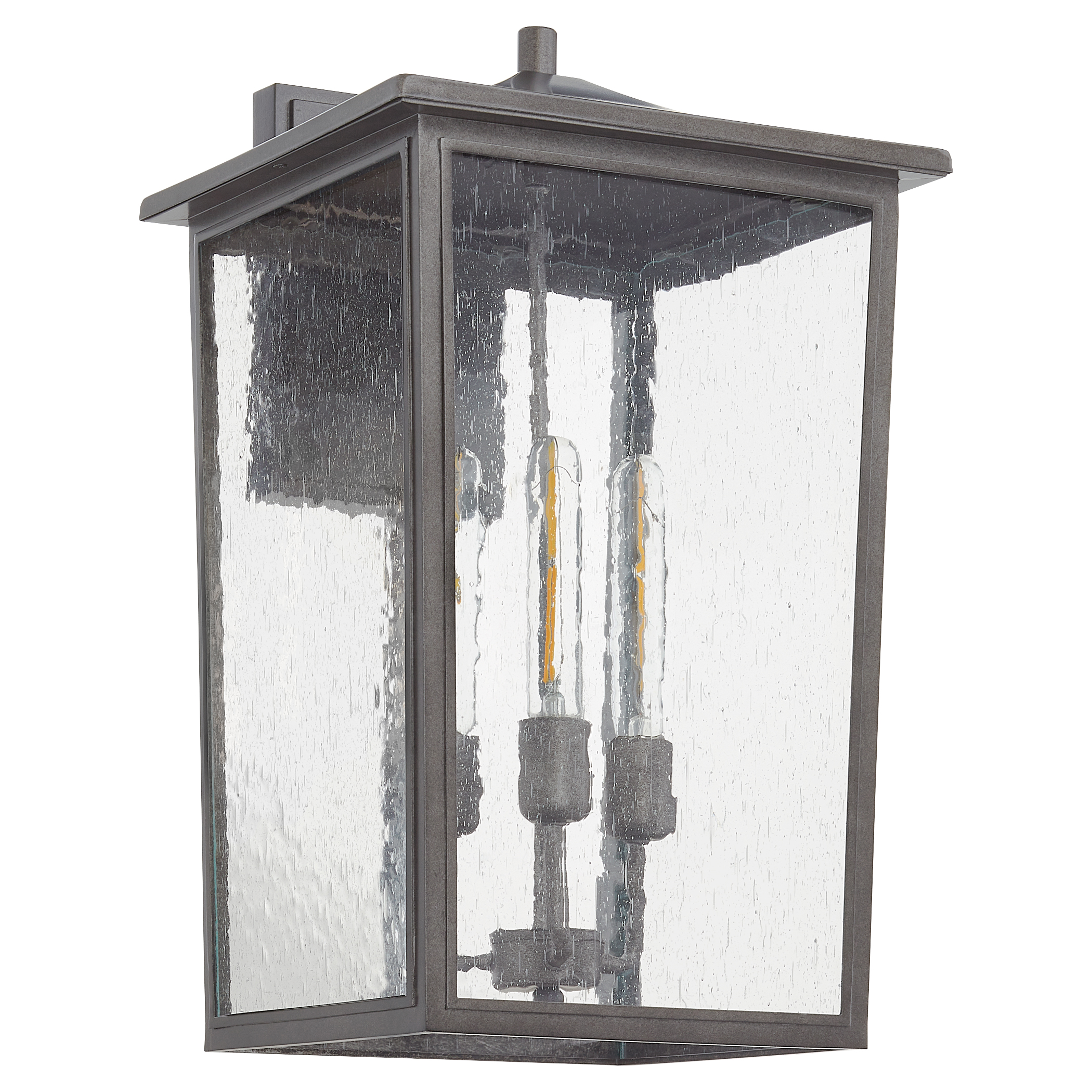 Riverside 3 Light 22 inch Weathered Zinc Outdoor Wall Mount