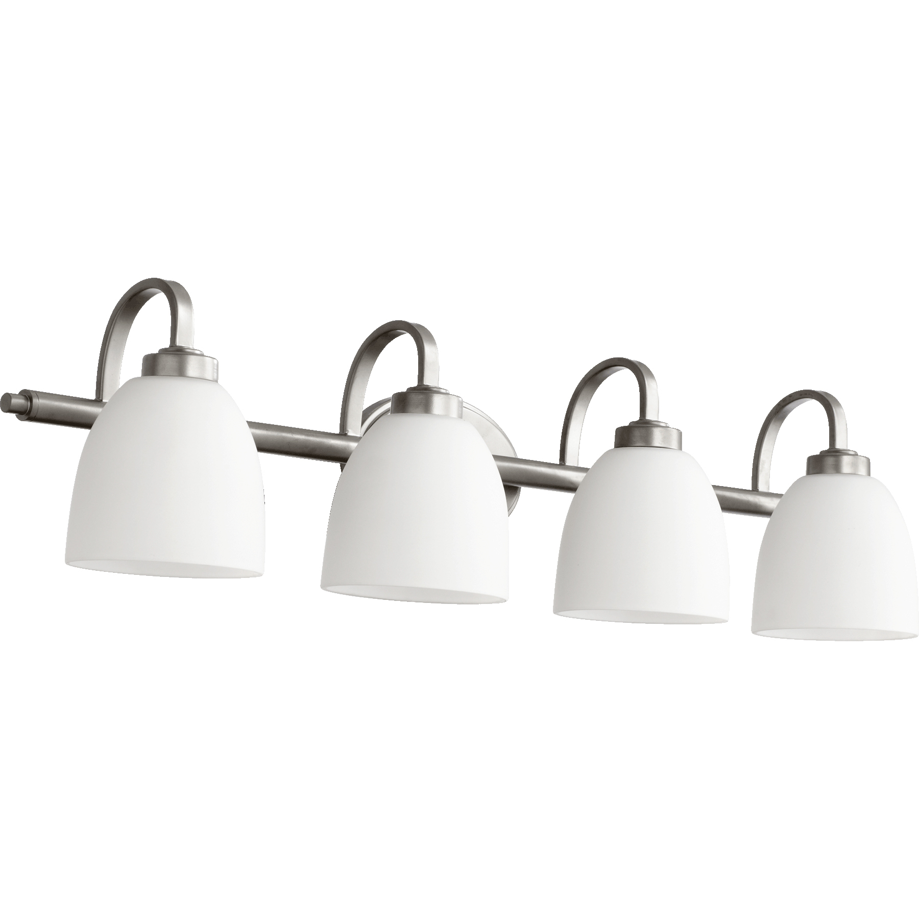 Reyes 4 Light 33.5 inch Classic Nickel Vanity Light Wall Light in Satin Opal