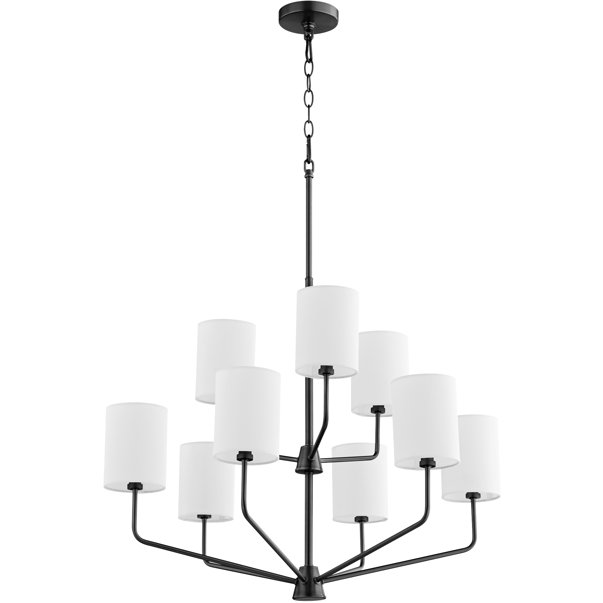 Harmony 9 Light 30 inch Matte Black Chandelier Ceiling Light