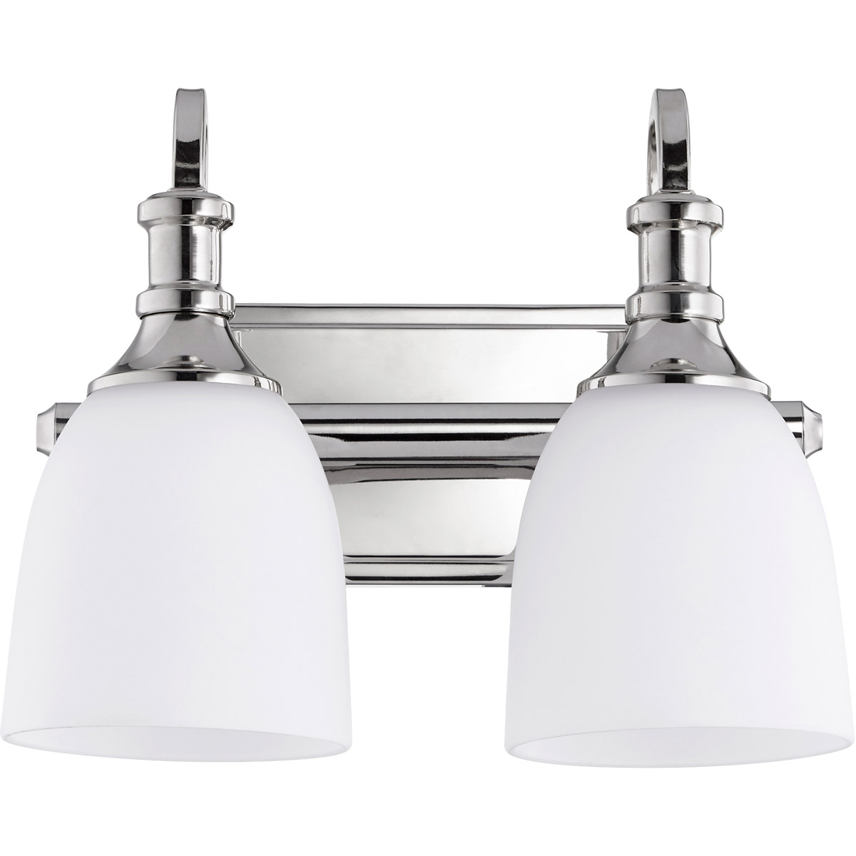 Richmond 2 Light 12.5 inch Polished Nickel Vanity Light Wall Light in Satin Opal