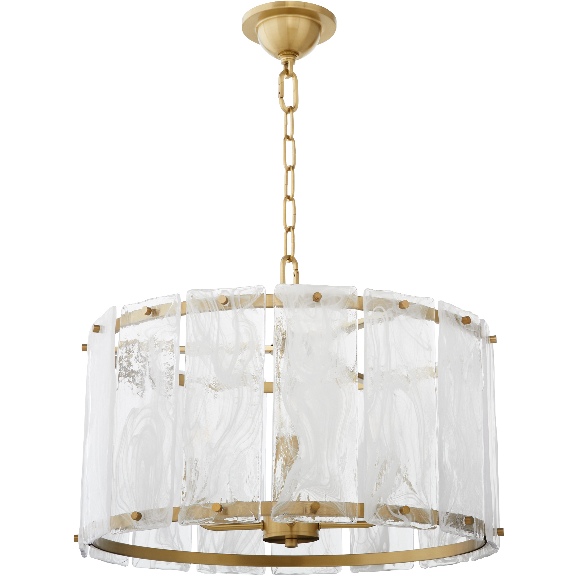 Prestige 4 Light 21 inch Aged Brass Pendant Ceiling Light