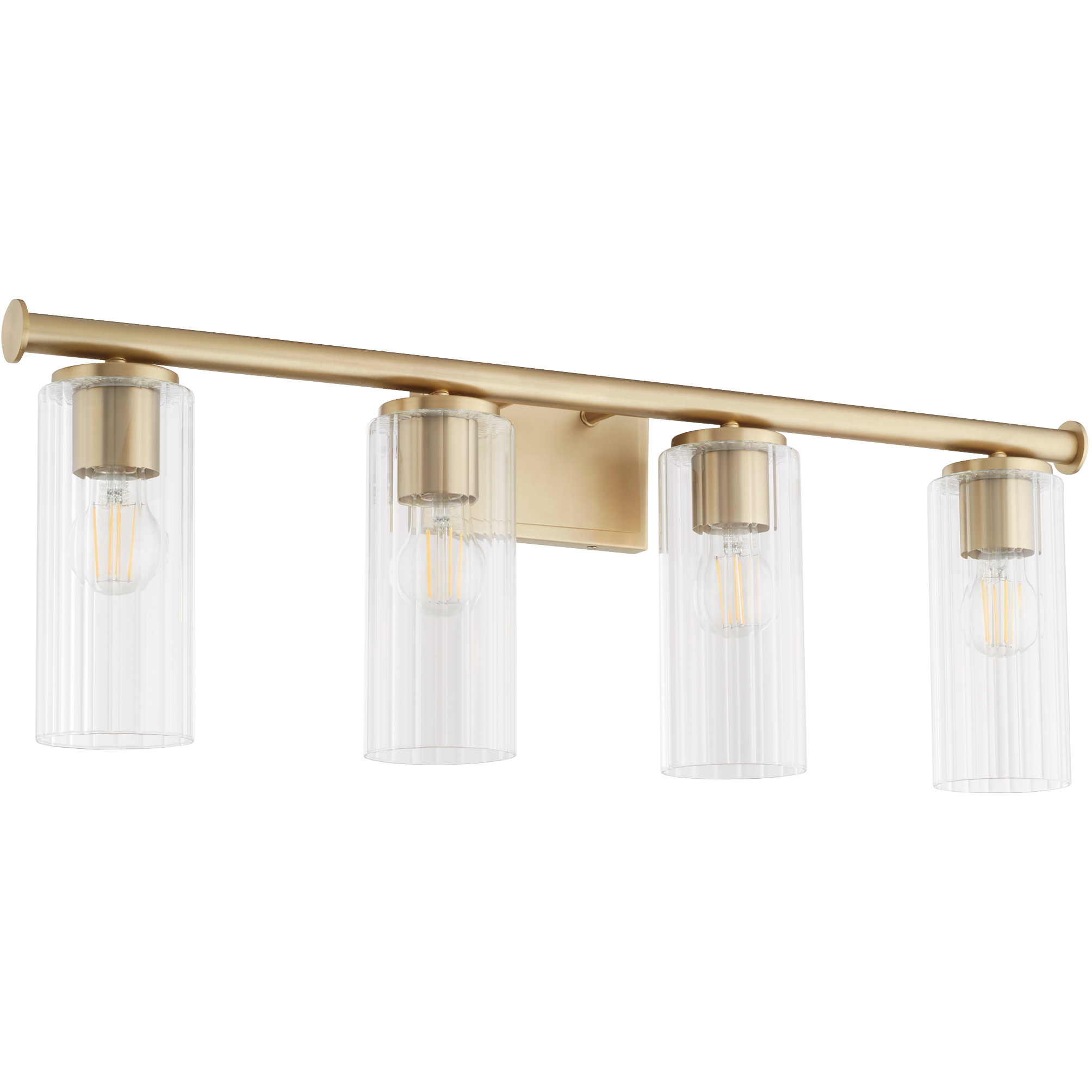 Mercier 4 Light 32 inch Aged Brass Vanity Light Wall Light