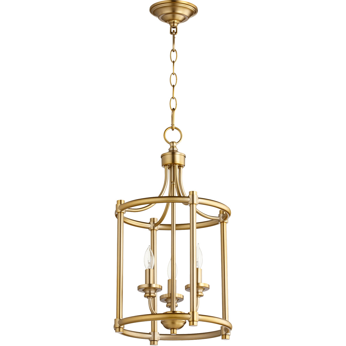 Quorum Rossington 6822-3-80 Pendant Light - Aged Brass