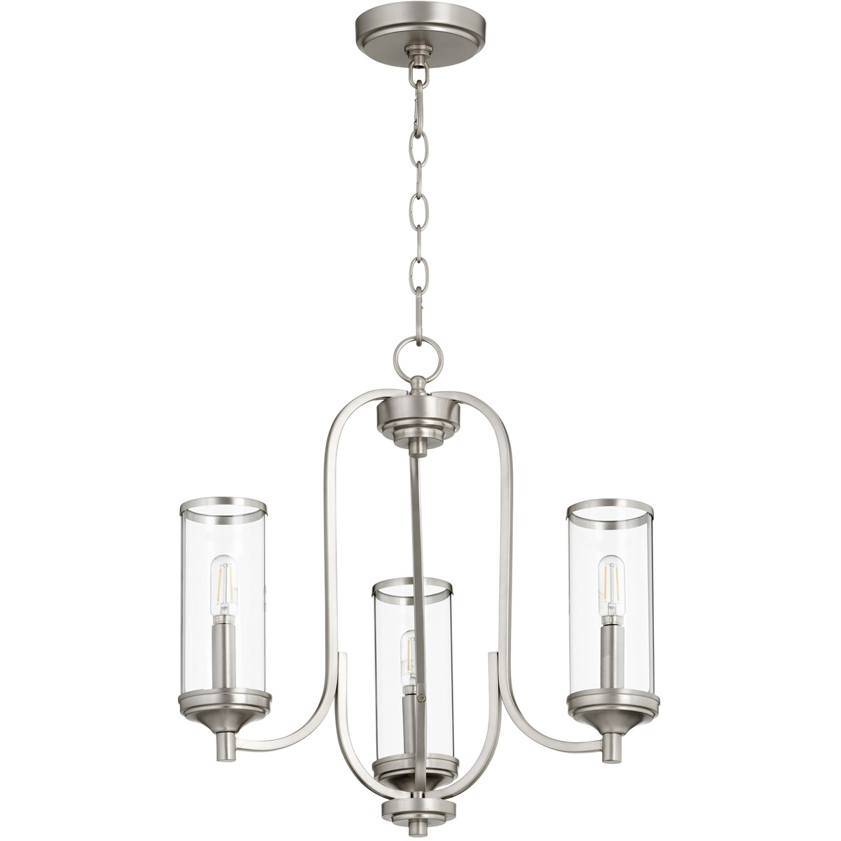 Collins 3 Light 19 inch Satin Nickel Mini Chandelier Ceiling Light
