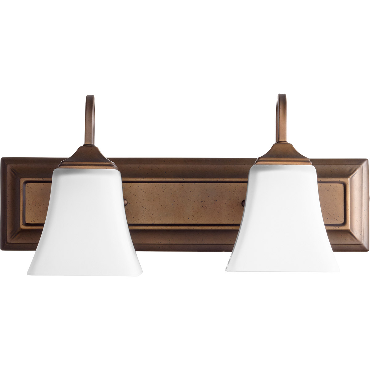 Fort Worth 2 Light 18 inch Oiled Bronze Vanity Light Wall Light, Satin Opal