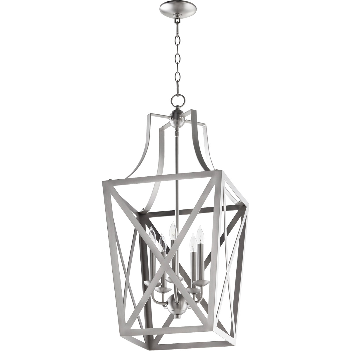 Signature 5 Light 15 inch Satin Nickel Foyer Pendant Ceiling Light