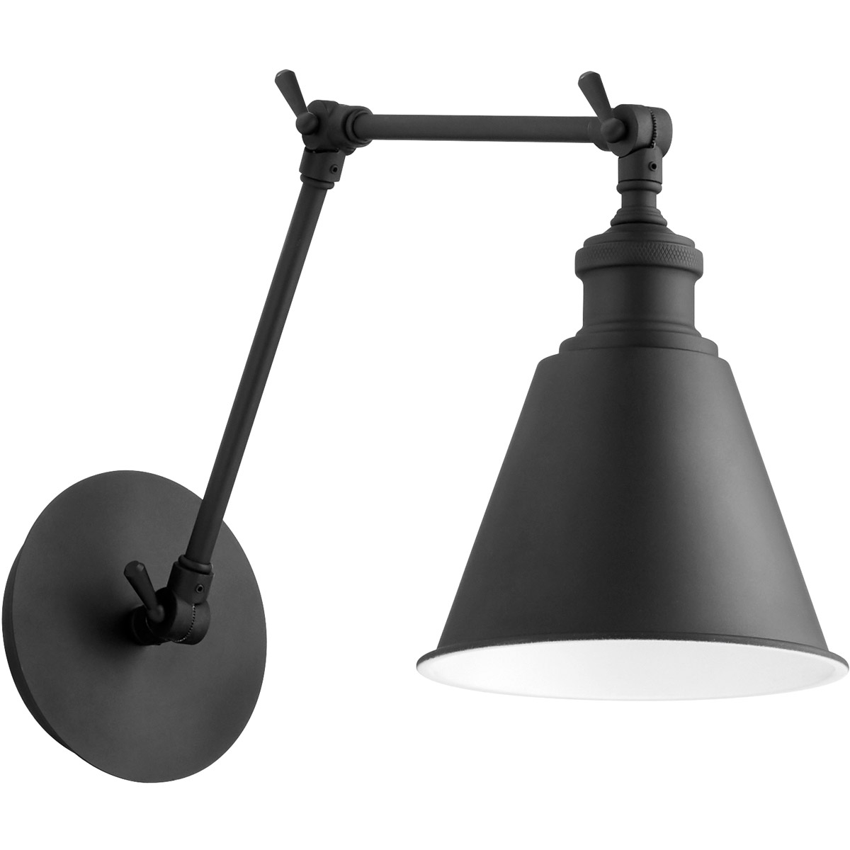 Metal Cone 29 inch 100 watt Noir Swing Arm Wall Sconce Wall Light