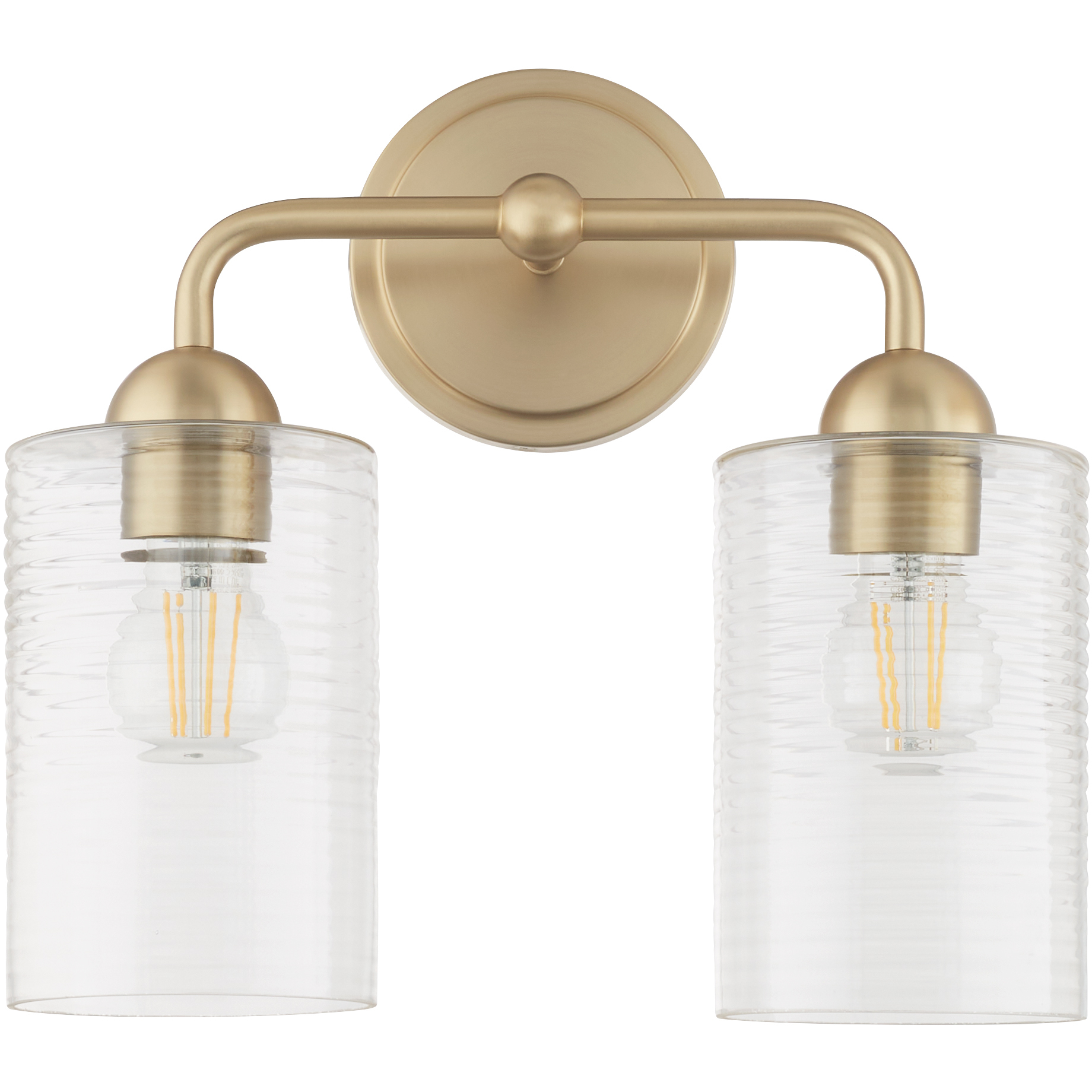 Charlotte 2 Light 13.75 inch Aged Brass Vanity Light Wall Light