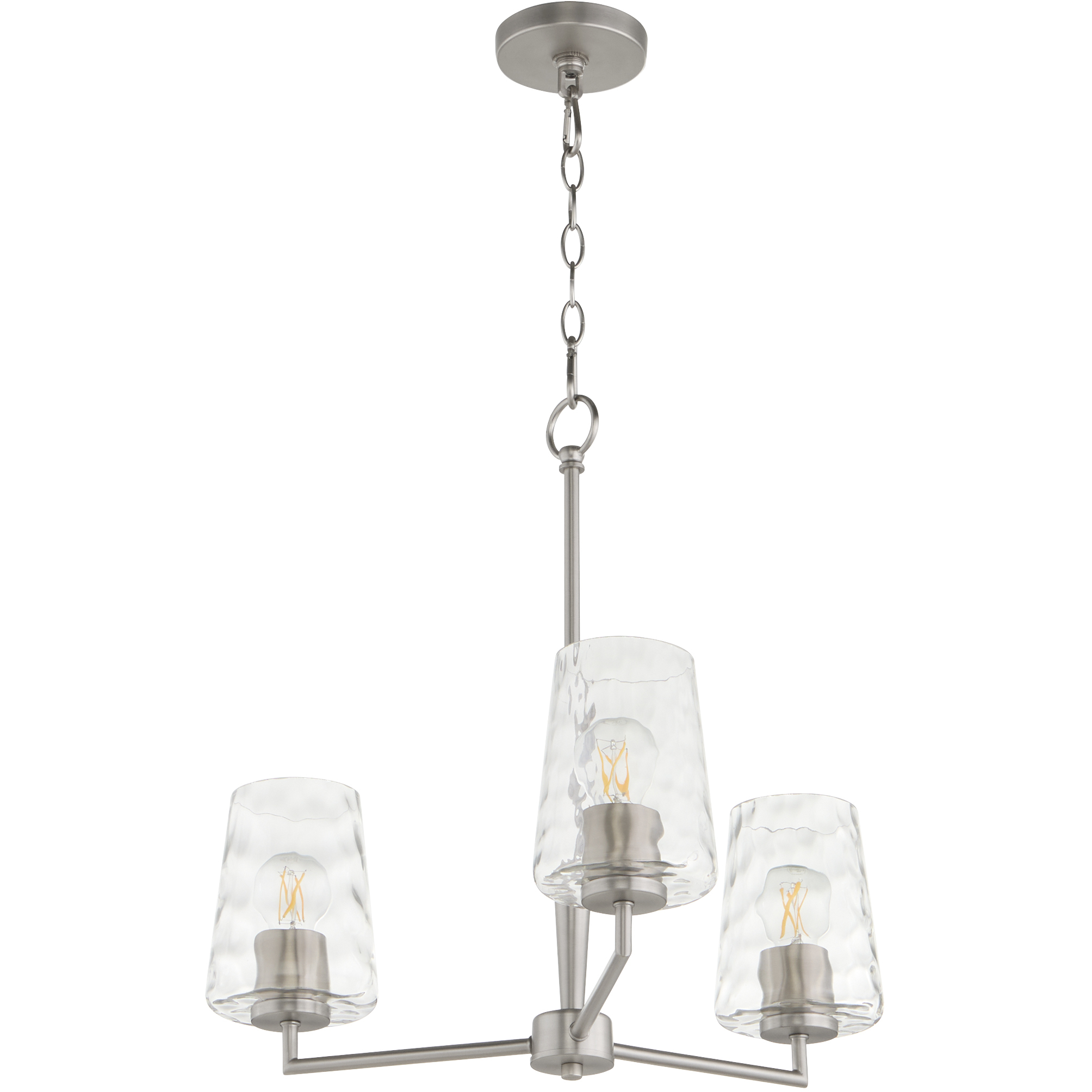 Goodwin 3 Light 22 inch Satin Nickel Chandelier Ceiling Light in Clear ...