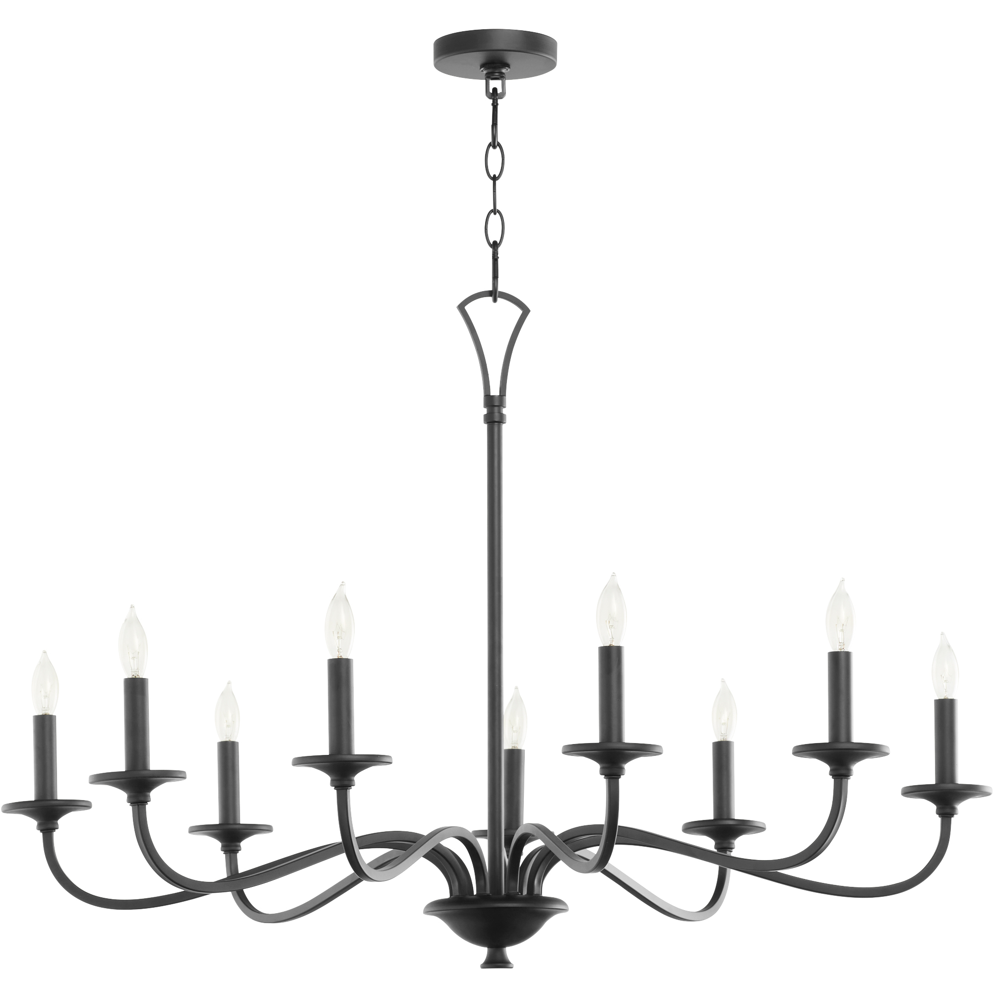 Maryse 9 Light 37 inch Matte Black Chandelier Ceiling Light