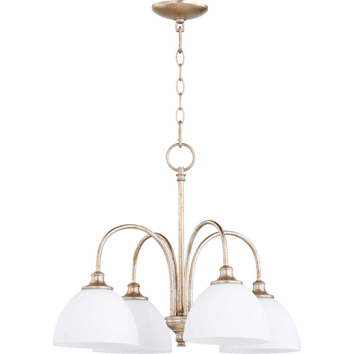 Celeste 4 Light 22 inch Aged Silver Leaf Chandelier Ceiling Light