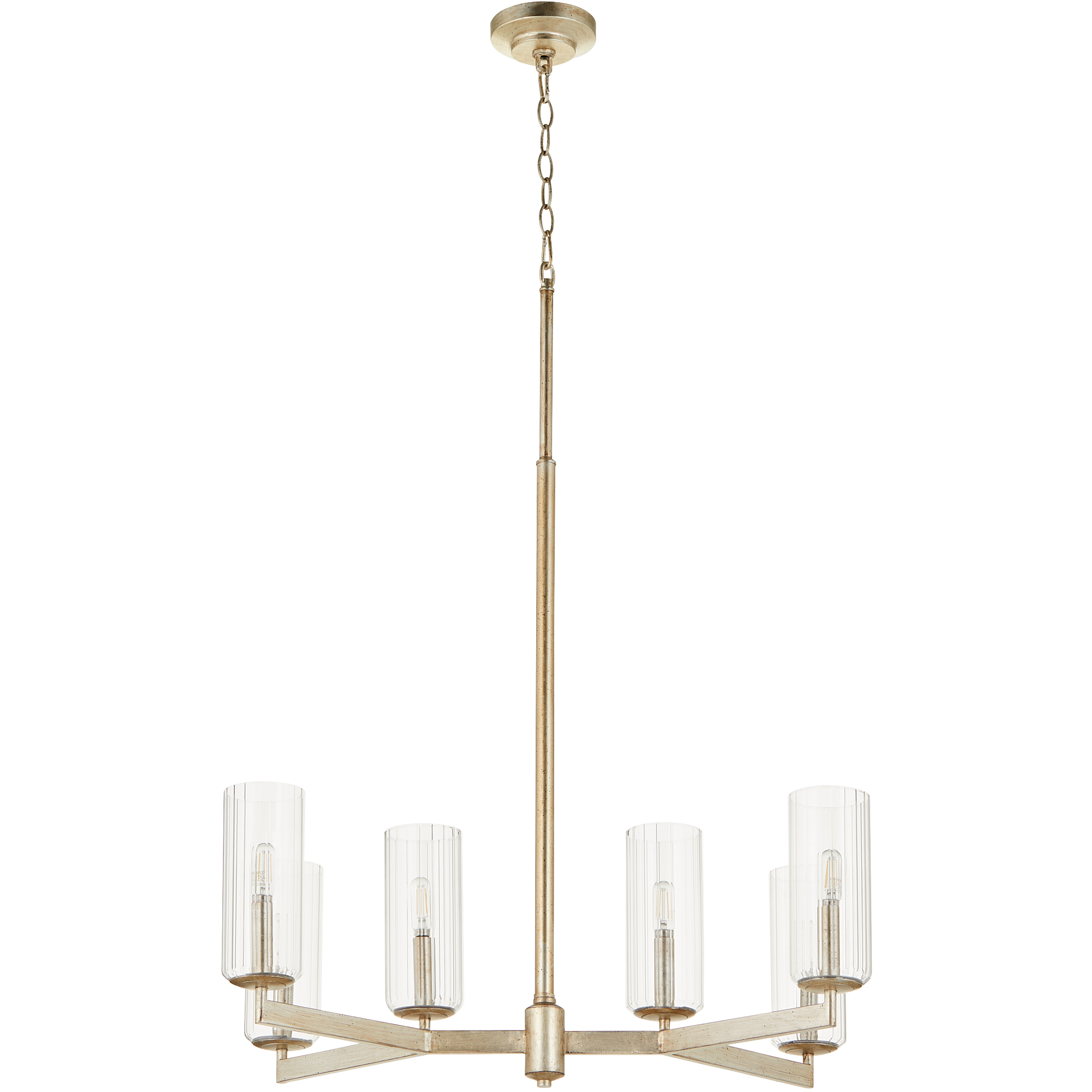 Silver leaf chandelier deals