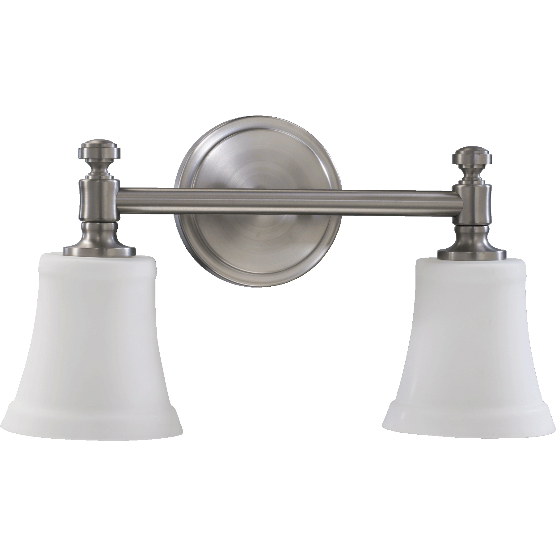Rossington 2 Light 16.5 inch Satin Nickel Vanity Light Wall Light in Satin Opal