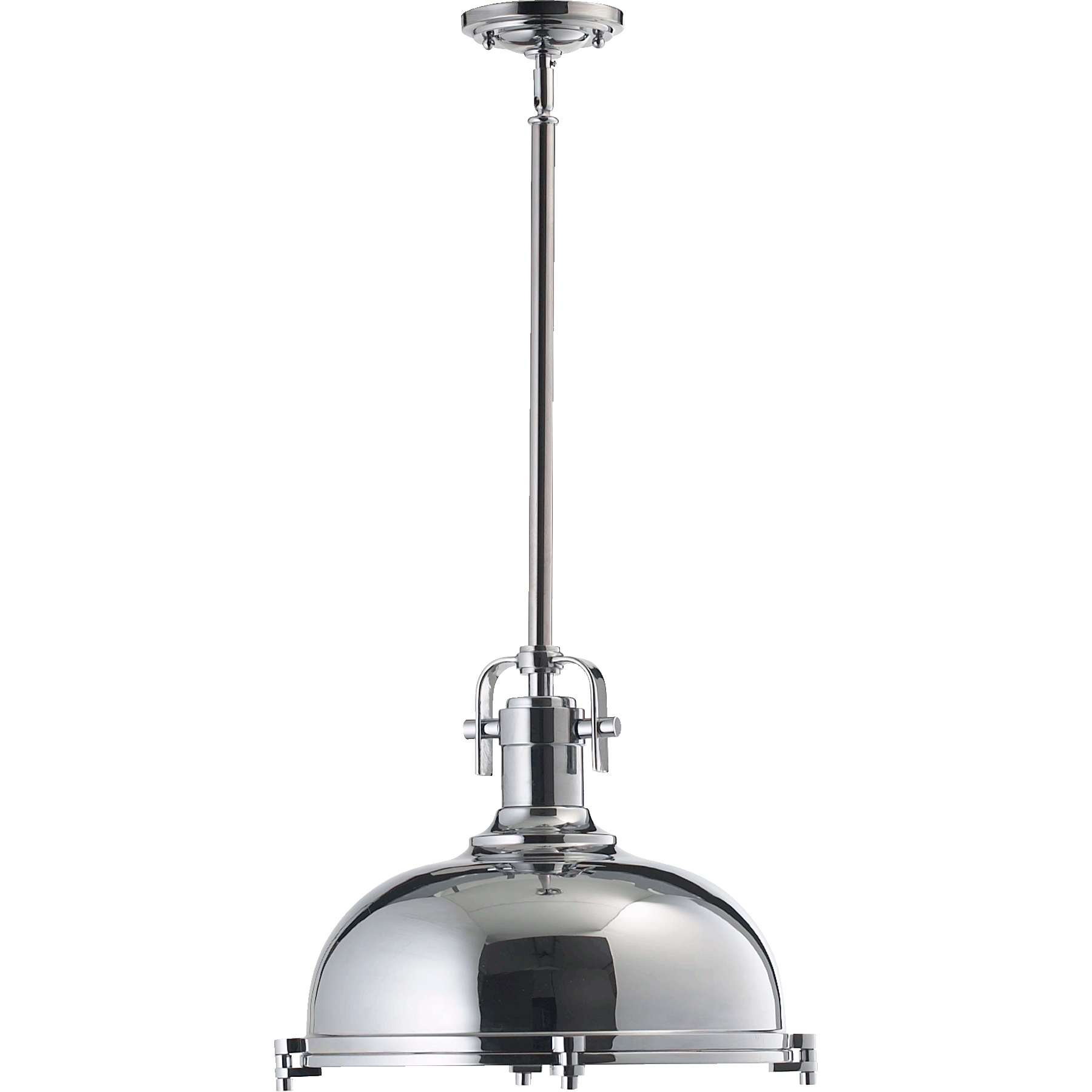 Chrome pendant light fitting top