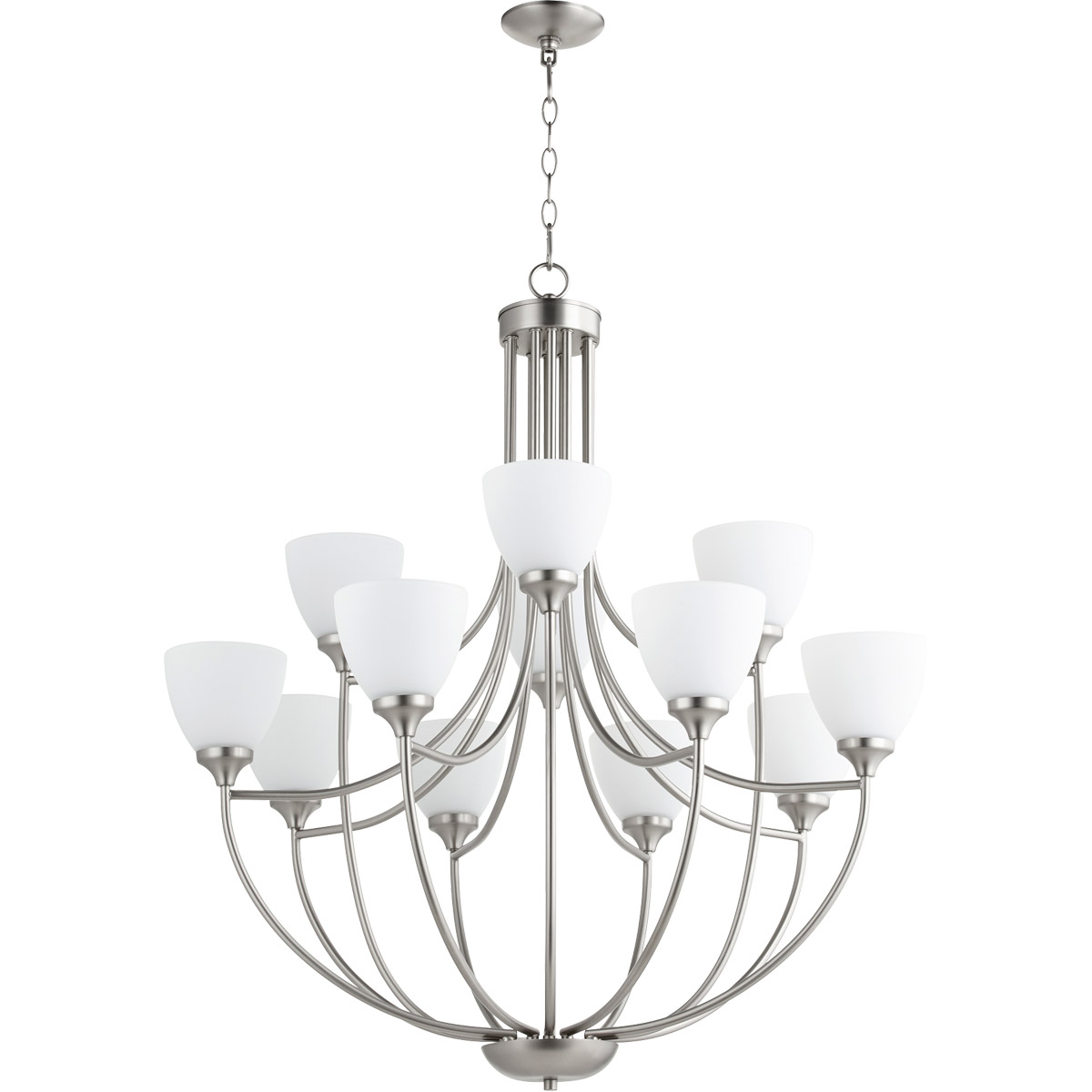 Enclave 12 Light 35 inch Satin Nickel Chandelier Ceiling Light