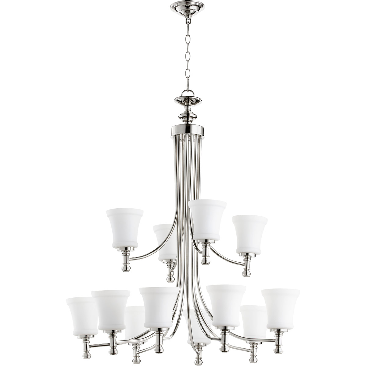 Rossington 12 Light 35.25 inch Polished Nickel Chandelier Ceiling Light