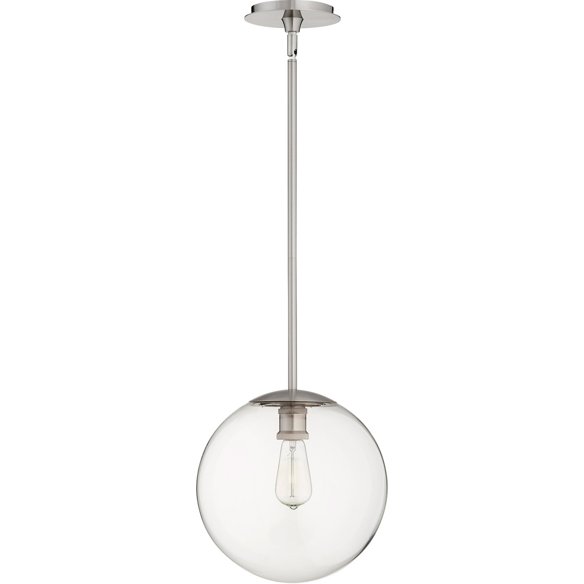 Fort Worth 1 Light 12 inch Satin Nickel Pendant Ceiling Light