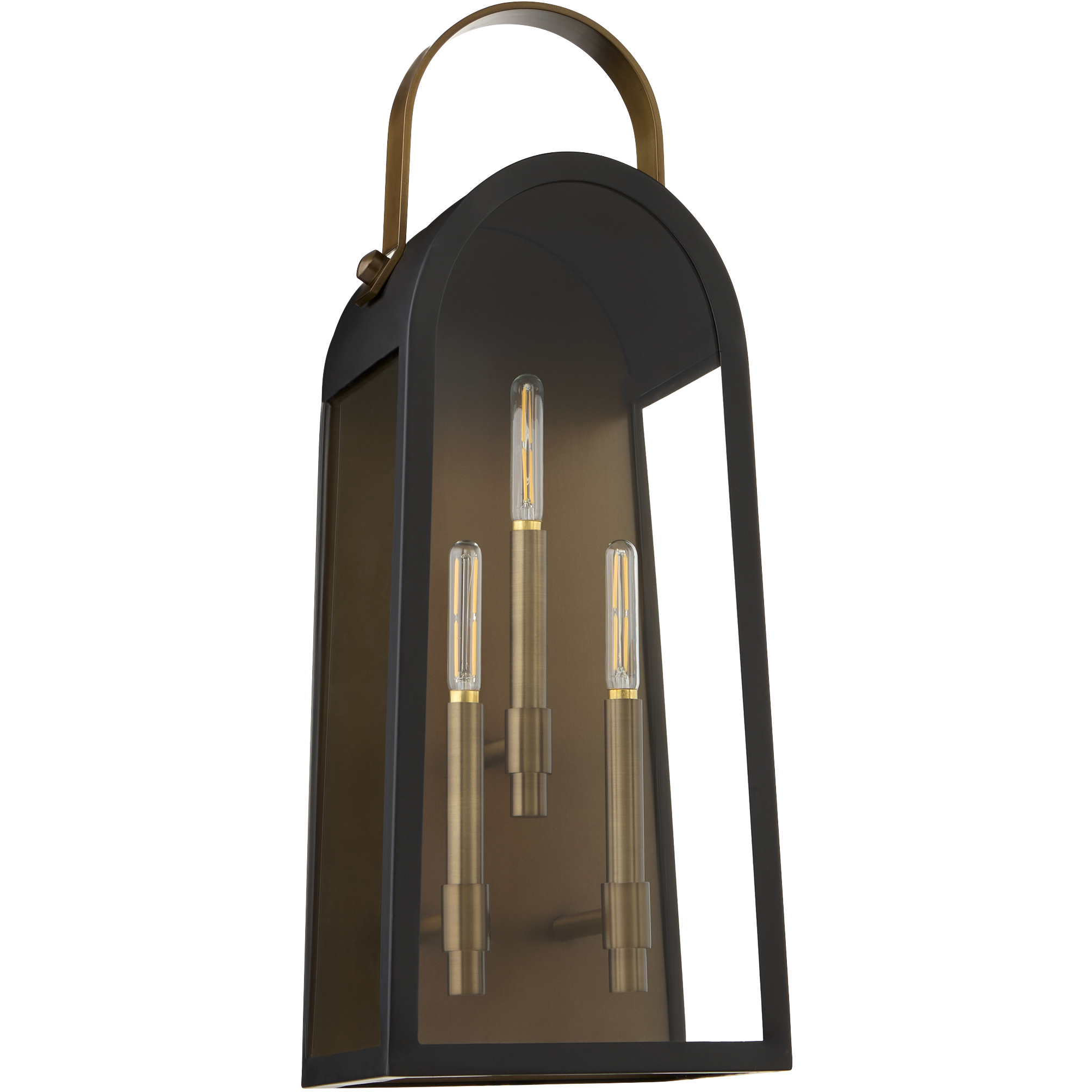 Quorum 72-25-5982 Rossi 3 Light 25 inch Matte Black with Aged