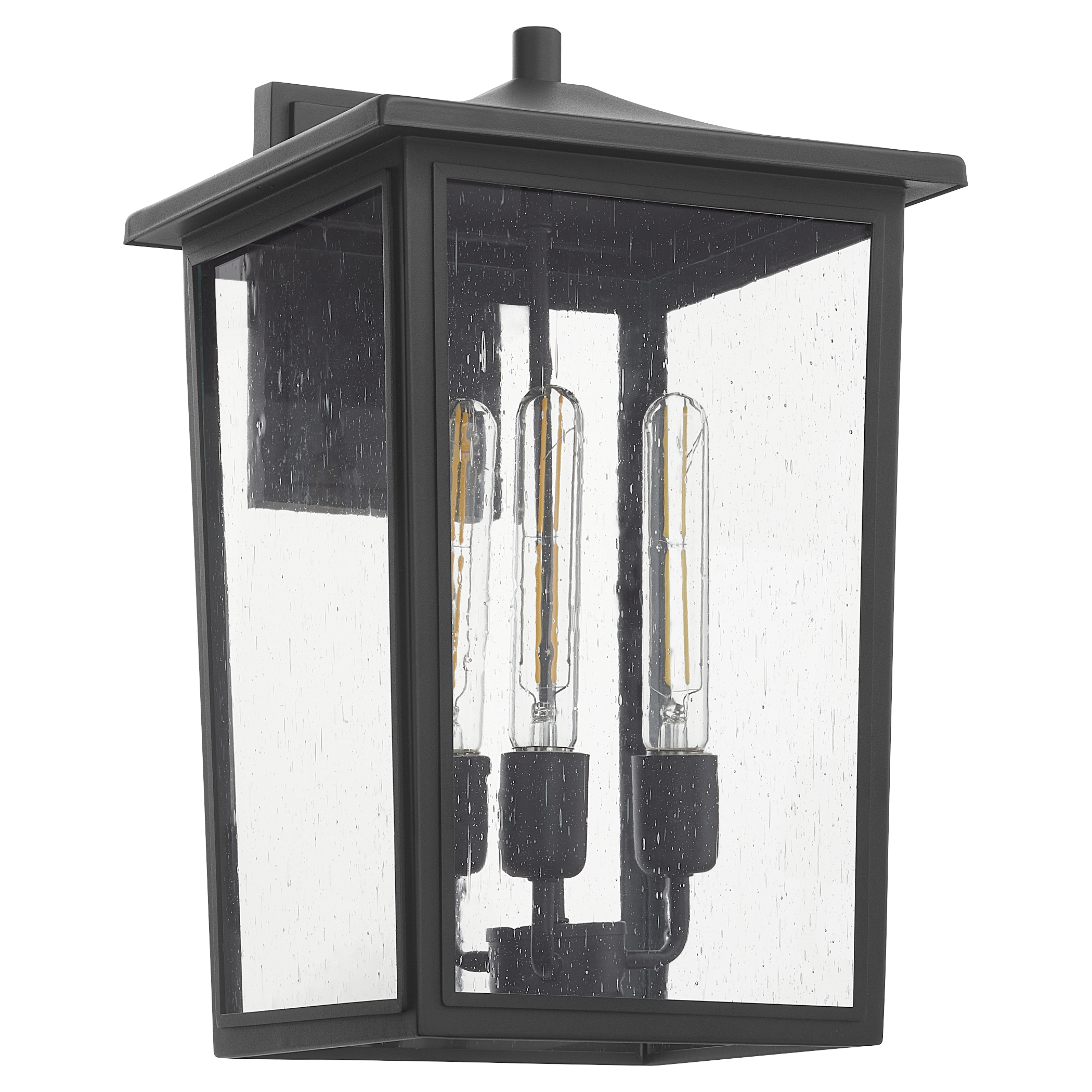 Riverside 3 Light 18 inch Noir Outdoor Wall Mount