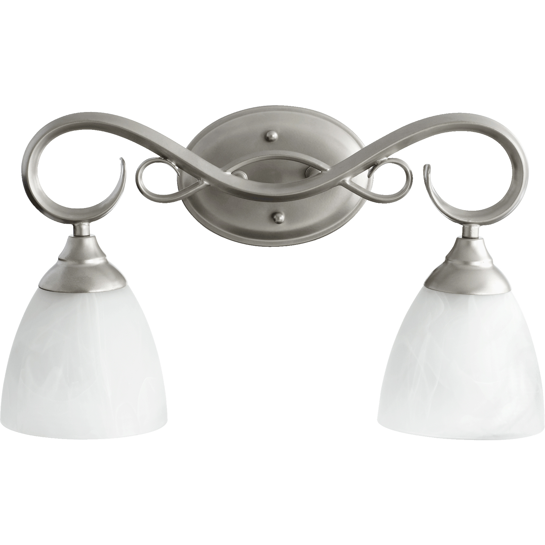Powell 2 Light 18.75 inch Classic Nickel Vanity Light Wall Light