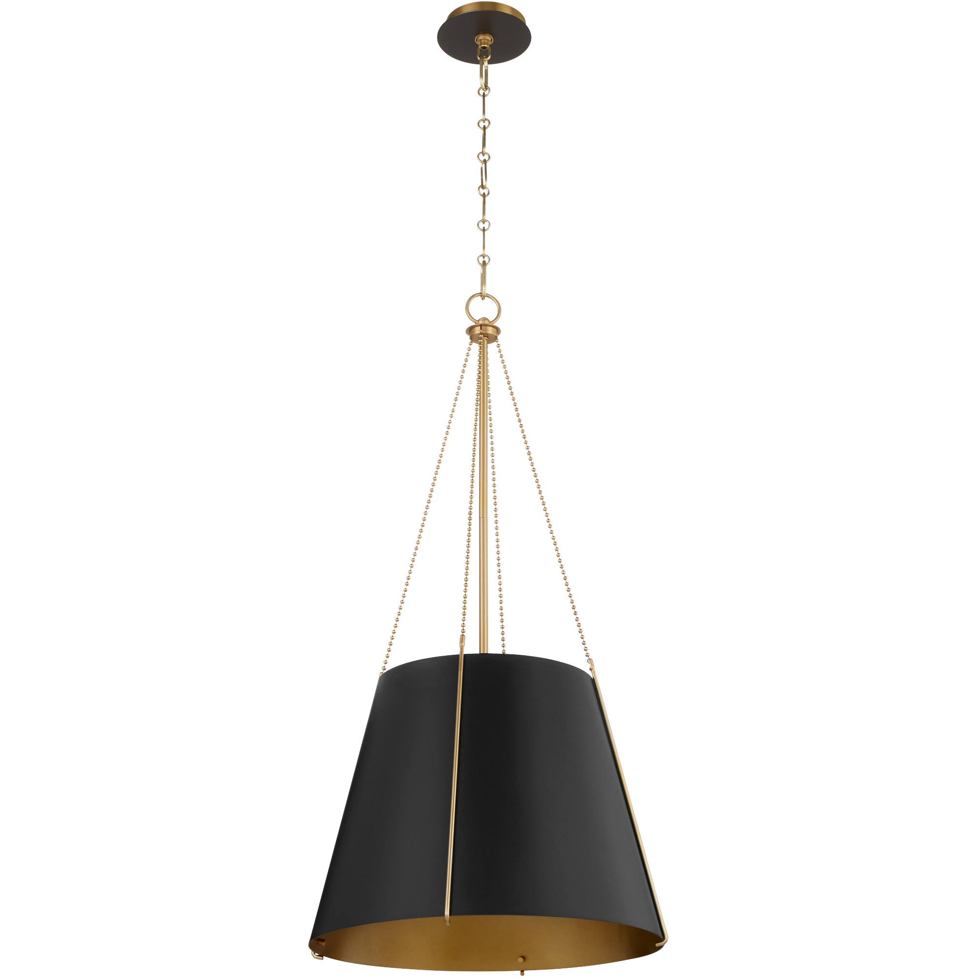 Quorum 862-3-5980 Denise 3 Light 18 inch Matte Black and Aged