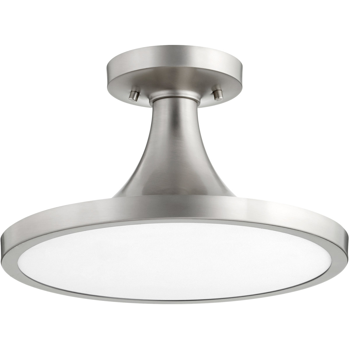 Bugle 1 Light 15 inch Satin Nickel Flush Mount Ceiling Light