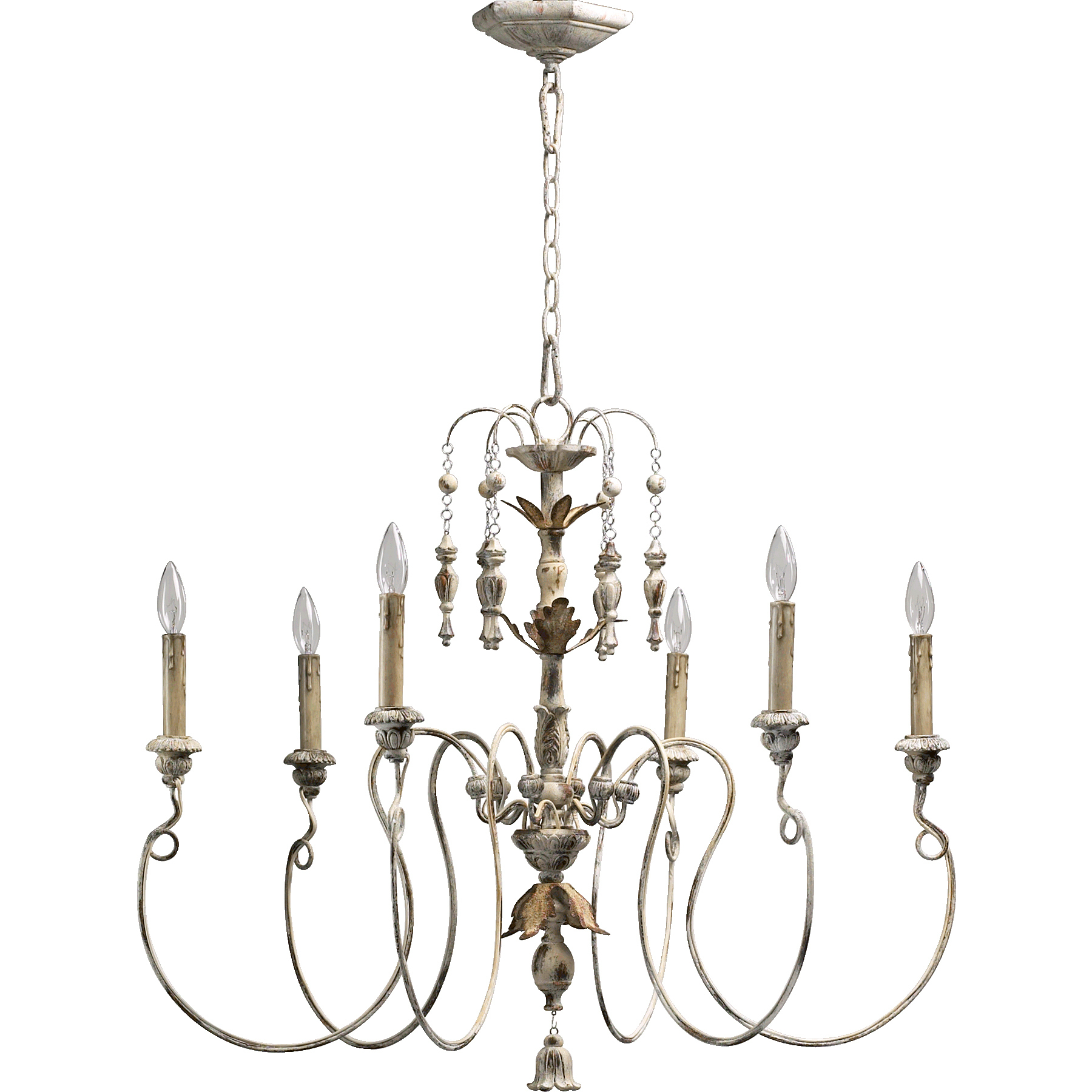 Quorum 6006-6-70 Salento 6 Light 32 inch Persian White Chandelier