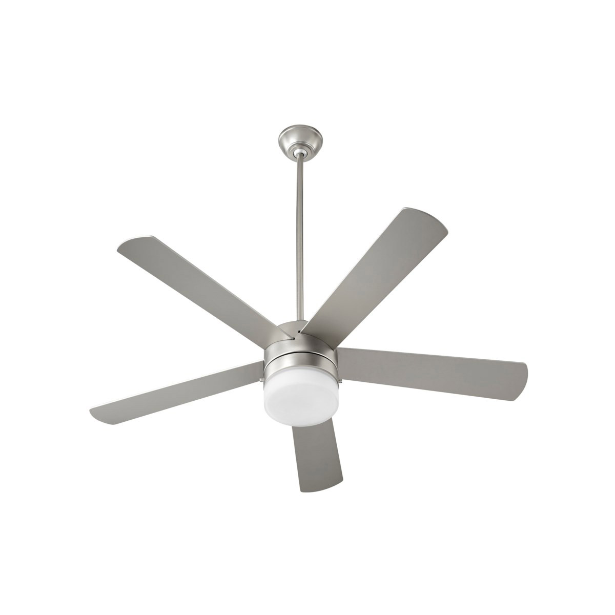 Quorum 37525-65 Maxwell 52 inch Satin Nickel with Silver/Weathered